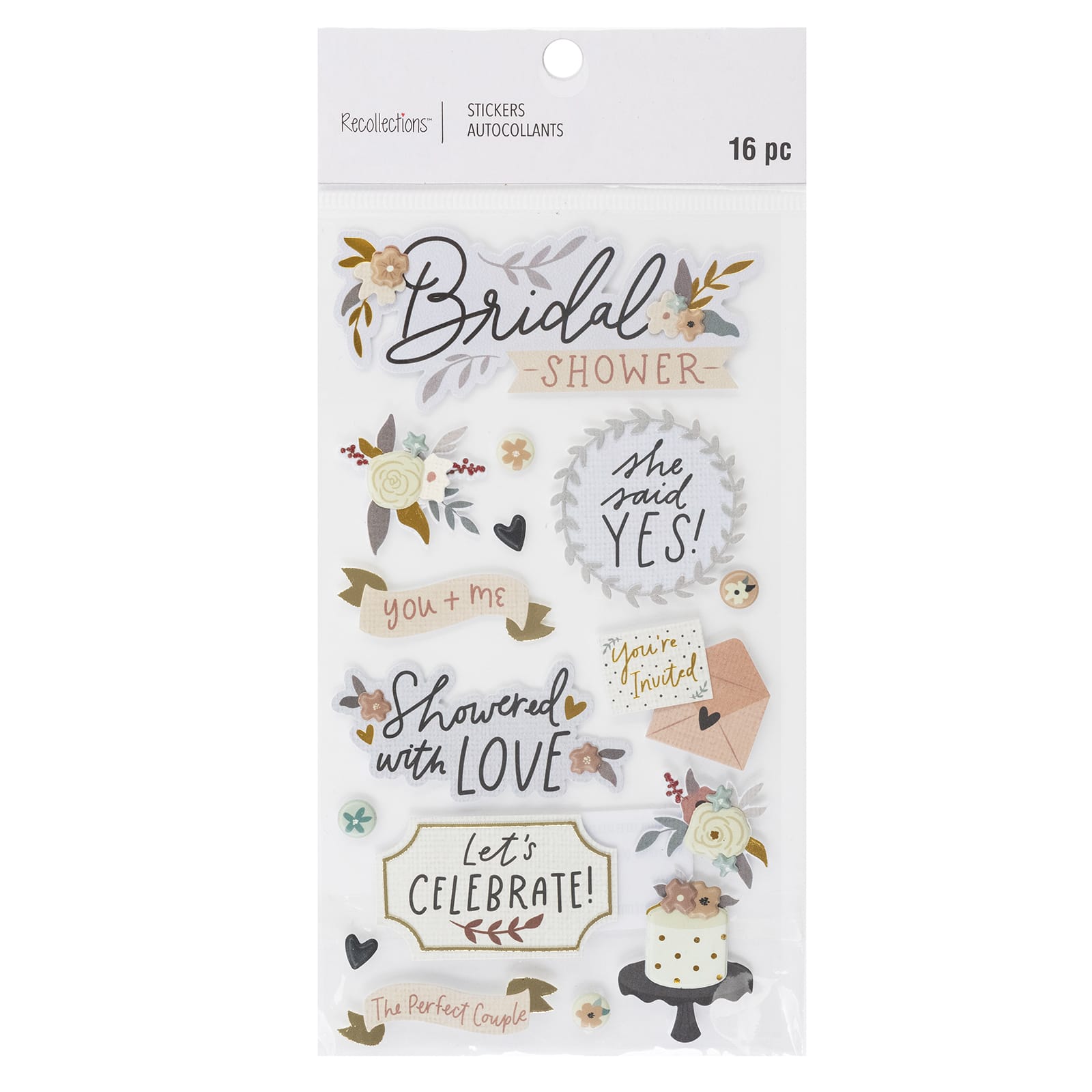 12 Pack: Wedding Shower Stickers by Recollections™