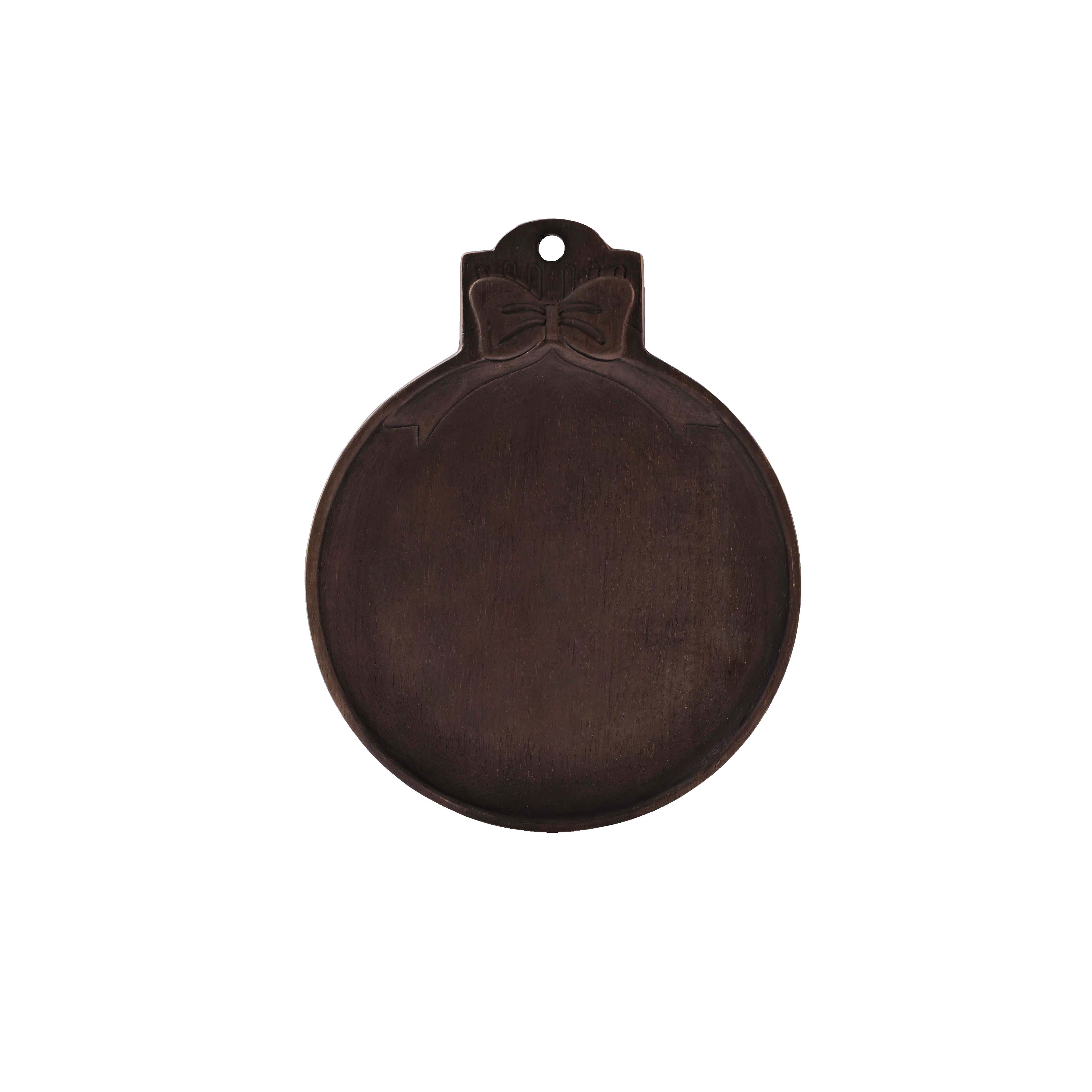 11&#x22; Dark Brown Wooden Ball Ornament Tabletop Tray by Ashland&#xAE;