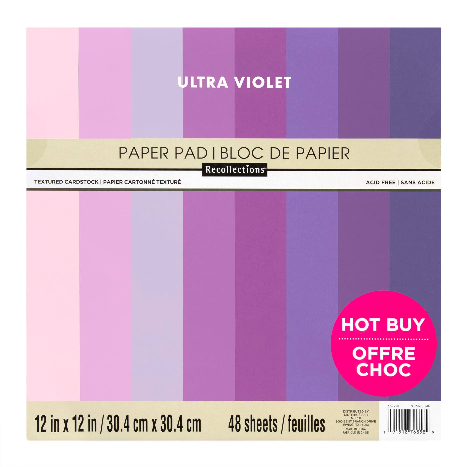 Find the Ultra Violet Paper Pad by Recollections® at Michaels
