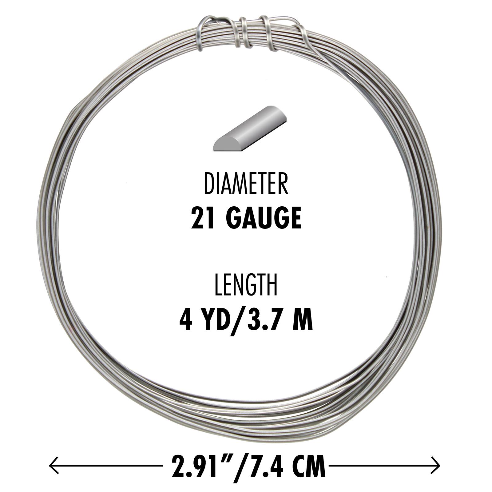 The Beadsmith&#xAE; Wire Elements&#x2122; 21 Gauge Tarnish Resistant Half Round Soft Temper Wire, 4yd.
