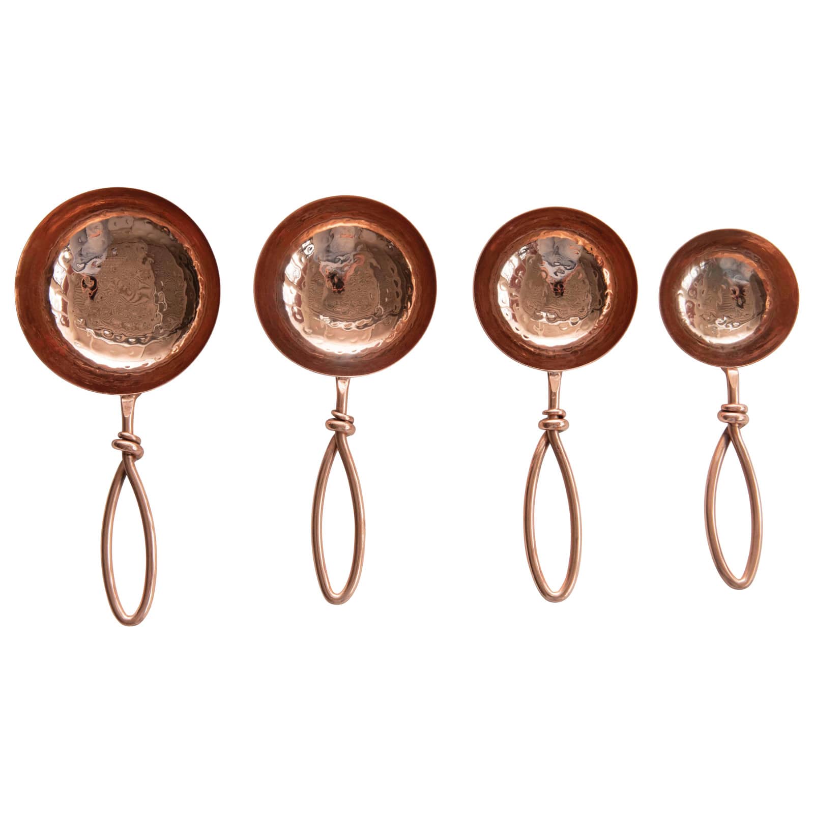 Hello Honey&#xAE; Hammered Stainless Steel Scoops with Leather Tie Set