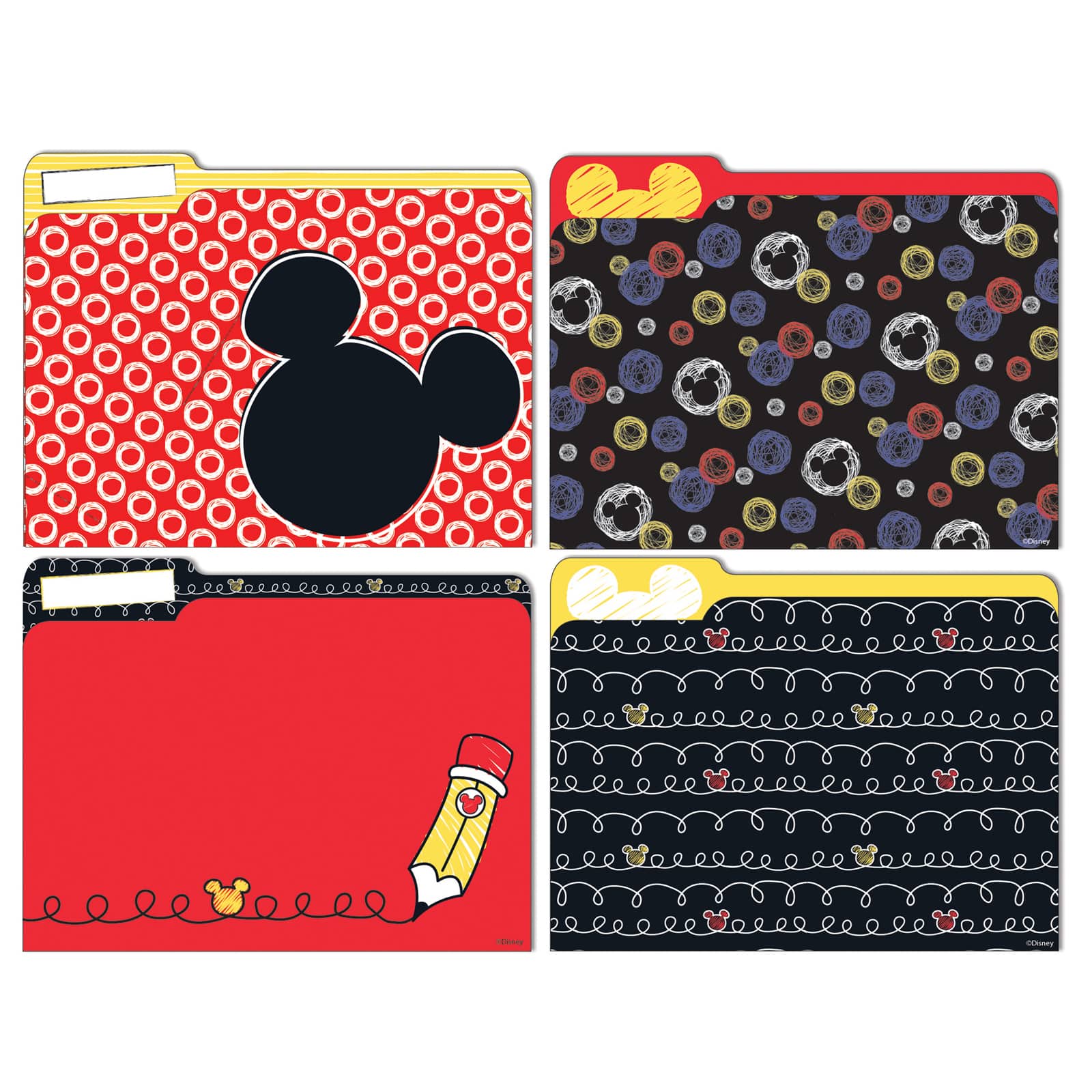 Disney&#xAE; Mickey Color Pop! File Folders, 6 Packs of 4