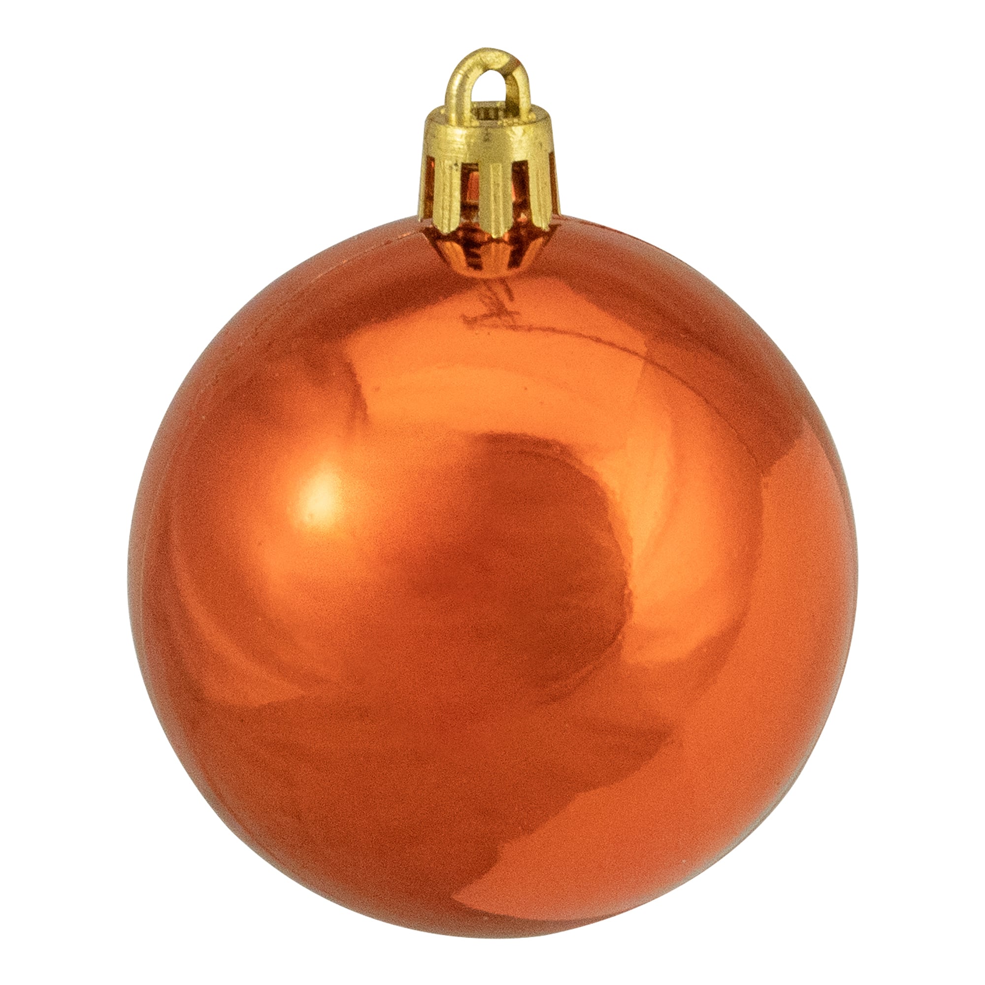 24ct. 2.5&#x22; Orange 4-Finish Shatterproof Christmas Ball Ornaments