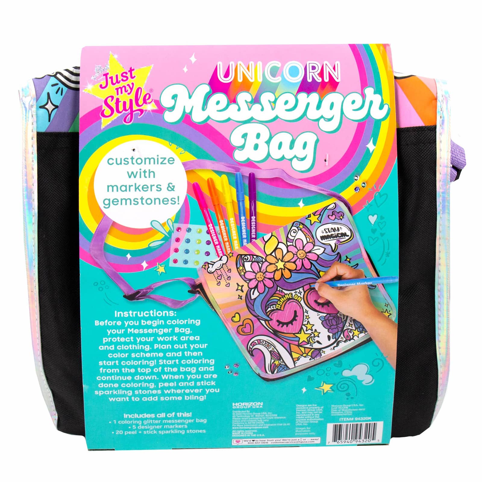 Just My Style&#xAE; Unicorn Messenger Bag