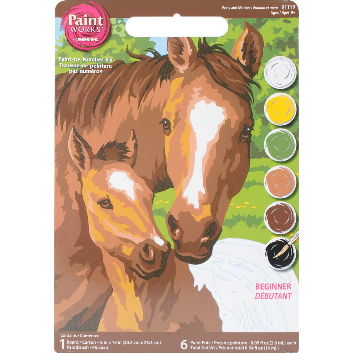 Dimensions® PaintWorks™ Pony & Mother Paint-by-Number Kit