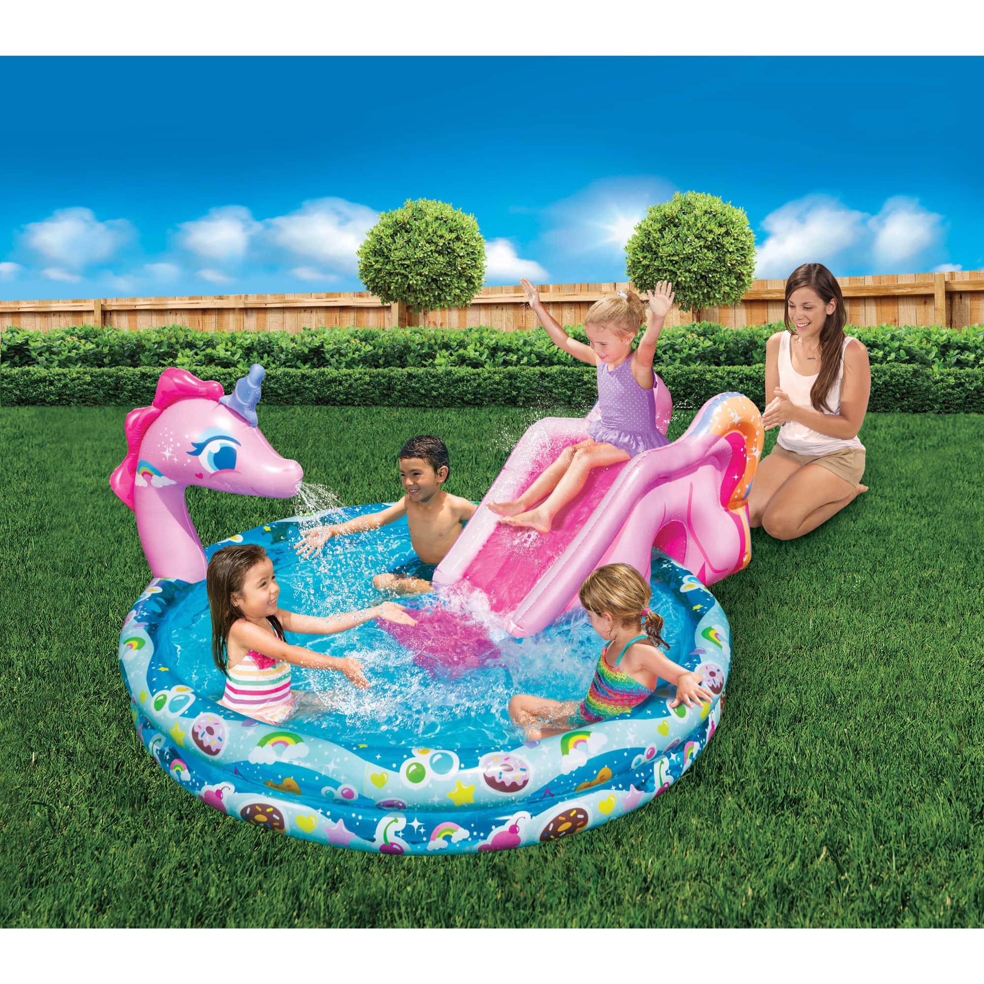 Banzai® 6ft. Spray 'N Splash Unicorn Pool™