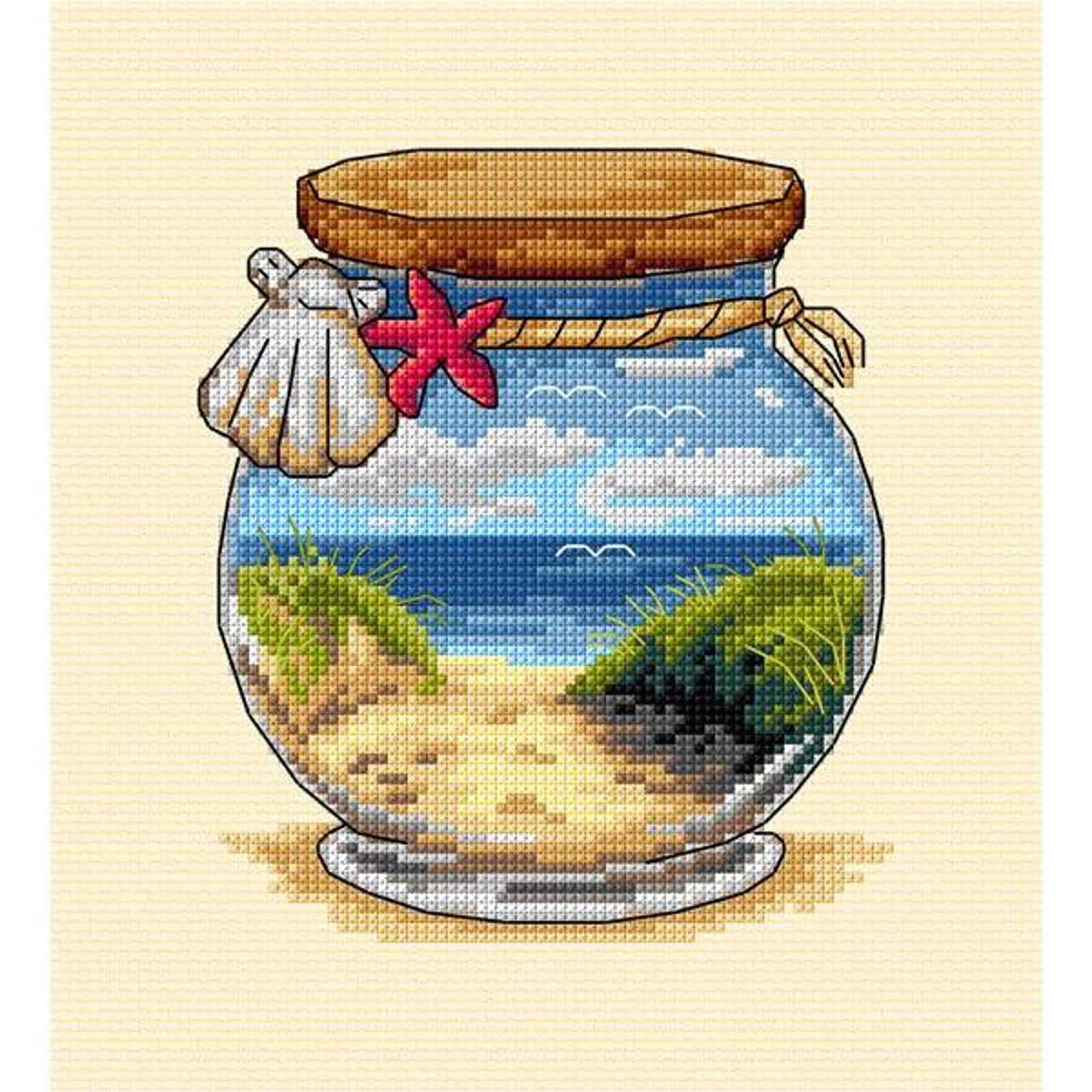 Orchidea Vacation Memories Sea &#x26; Beach Complete Counted Cross Stitch Kit
