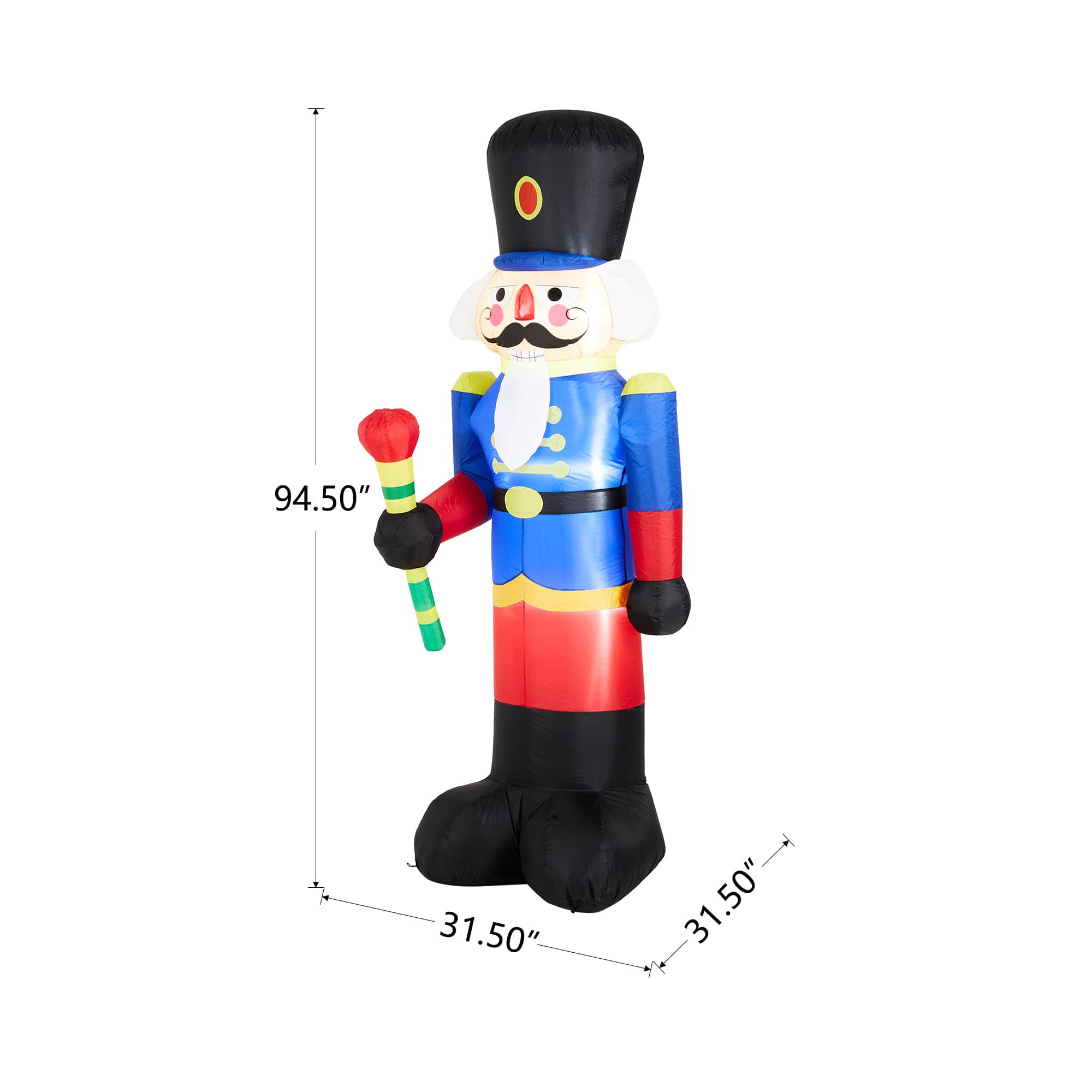 Glitzhome&#xAE; 8ft. Inflatable Nutcracker With Lights