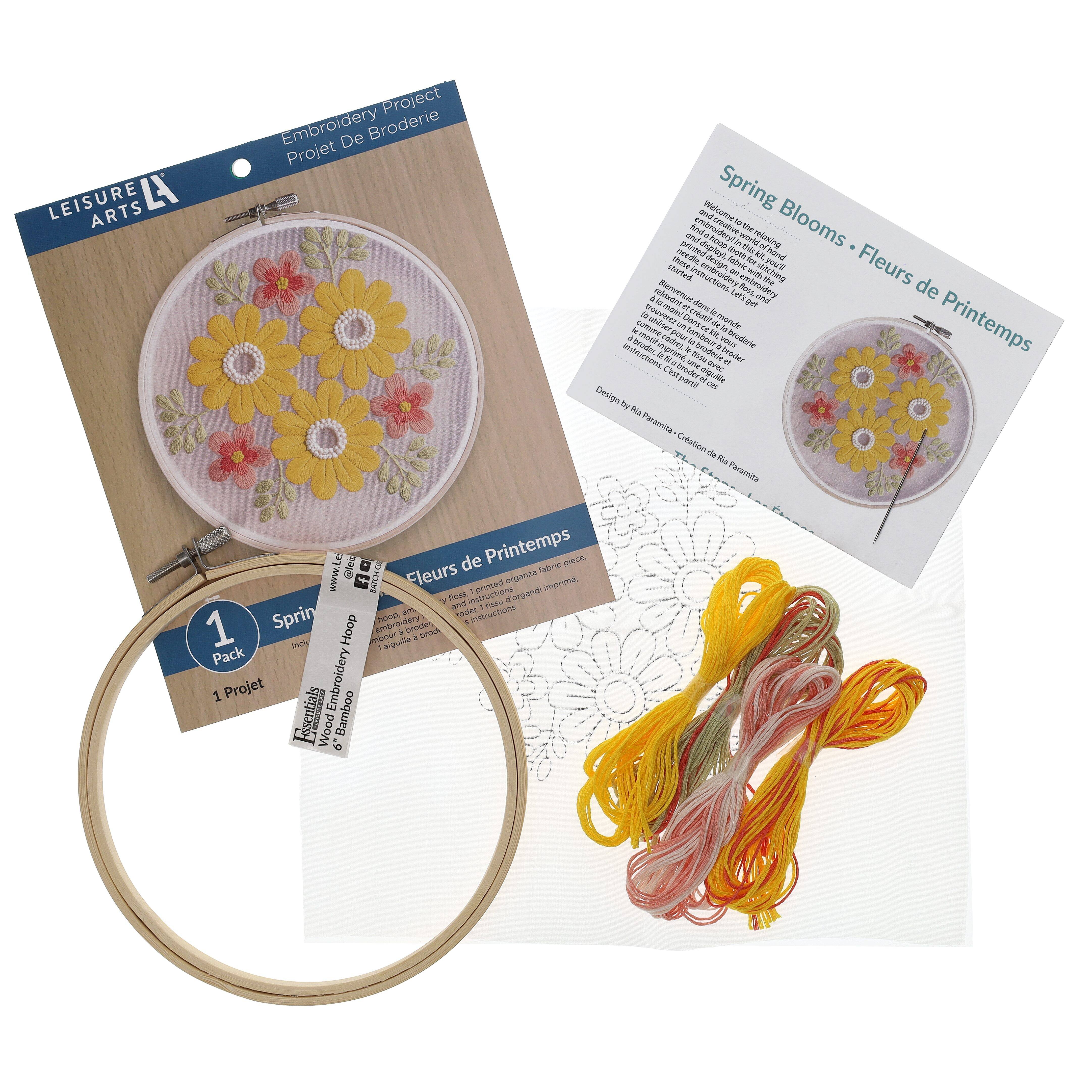Leisure Arts&#xAE; Spring Blooms Embroidery Kit