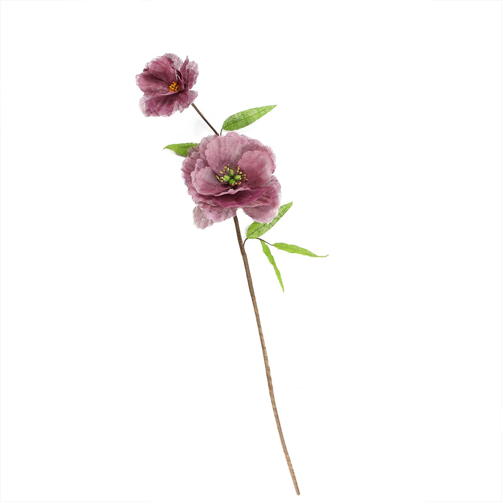 Pinkish Purple & Green Artificial Spring Floral Spray