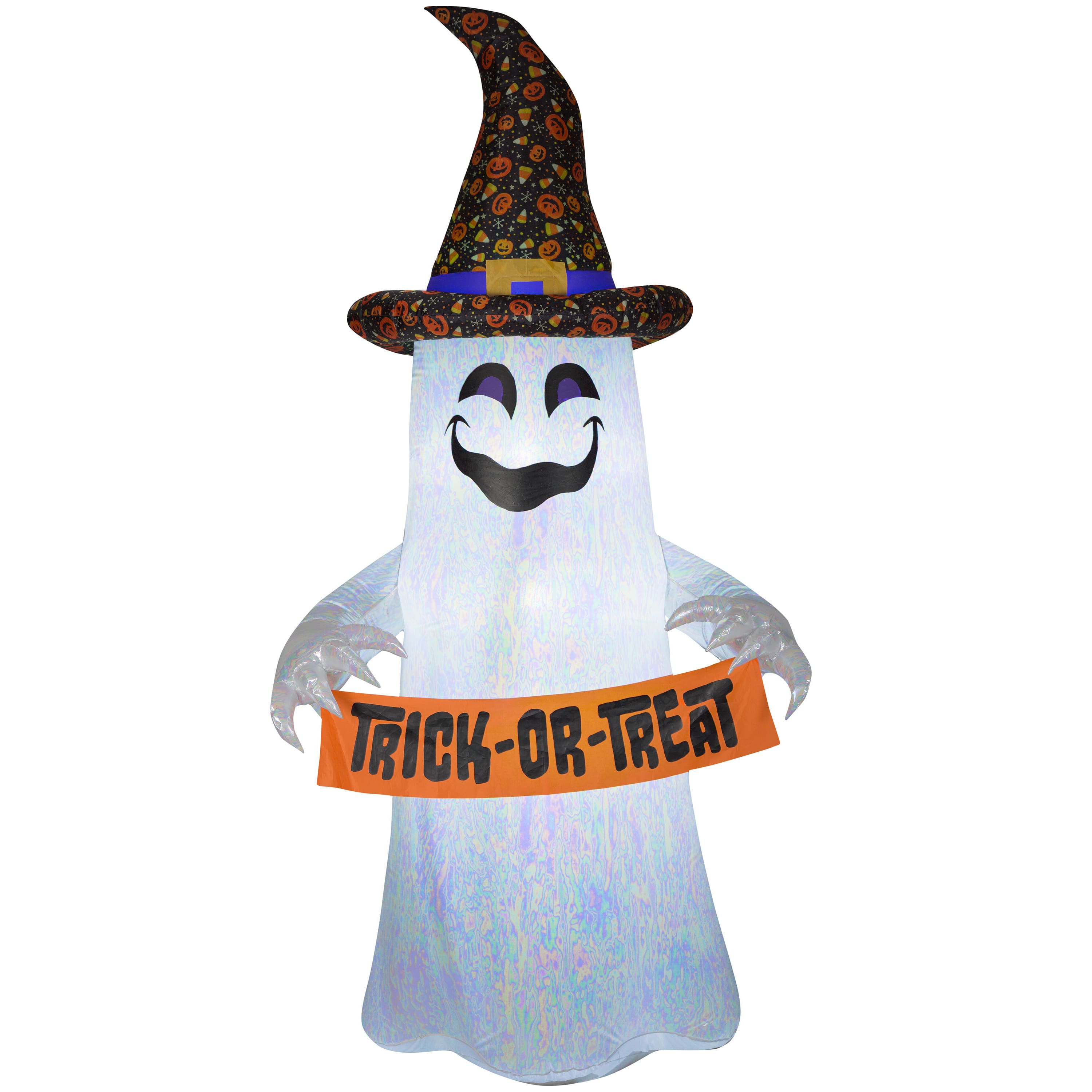 8ft. Airblown® Inflatable Halloween Ghost Holding Banner | Michaels