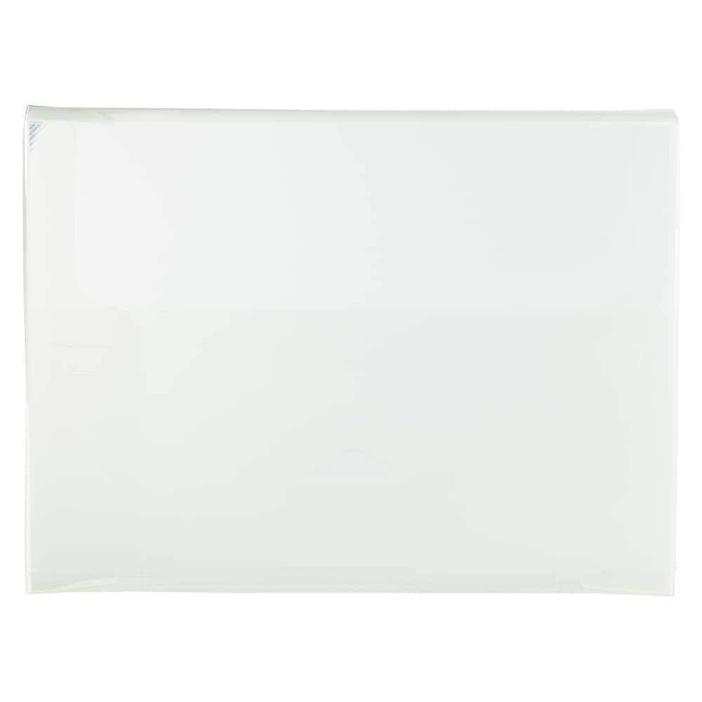JAM Paper Clear Grid Letter Booklet Plastic Portfolio with Tuck Flap Closure 9.5" x 12.375"