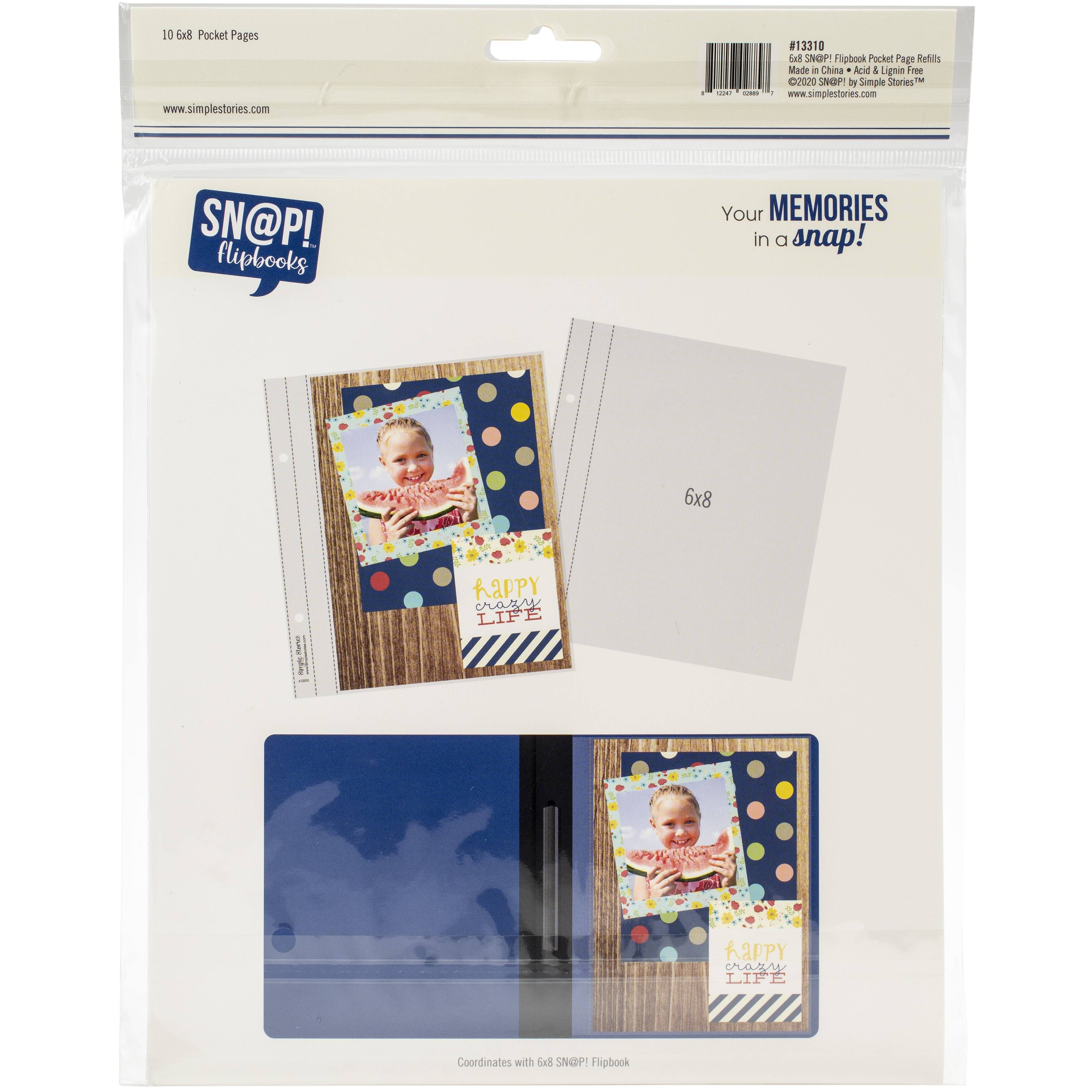 Simple Stories Sn@p!&#x2122; 6&#x22; x 8&#x22; Flipbook Pocket Pages