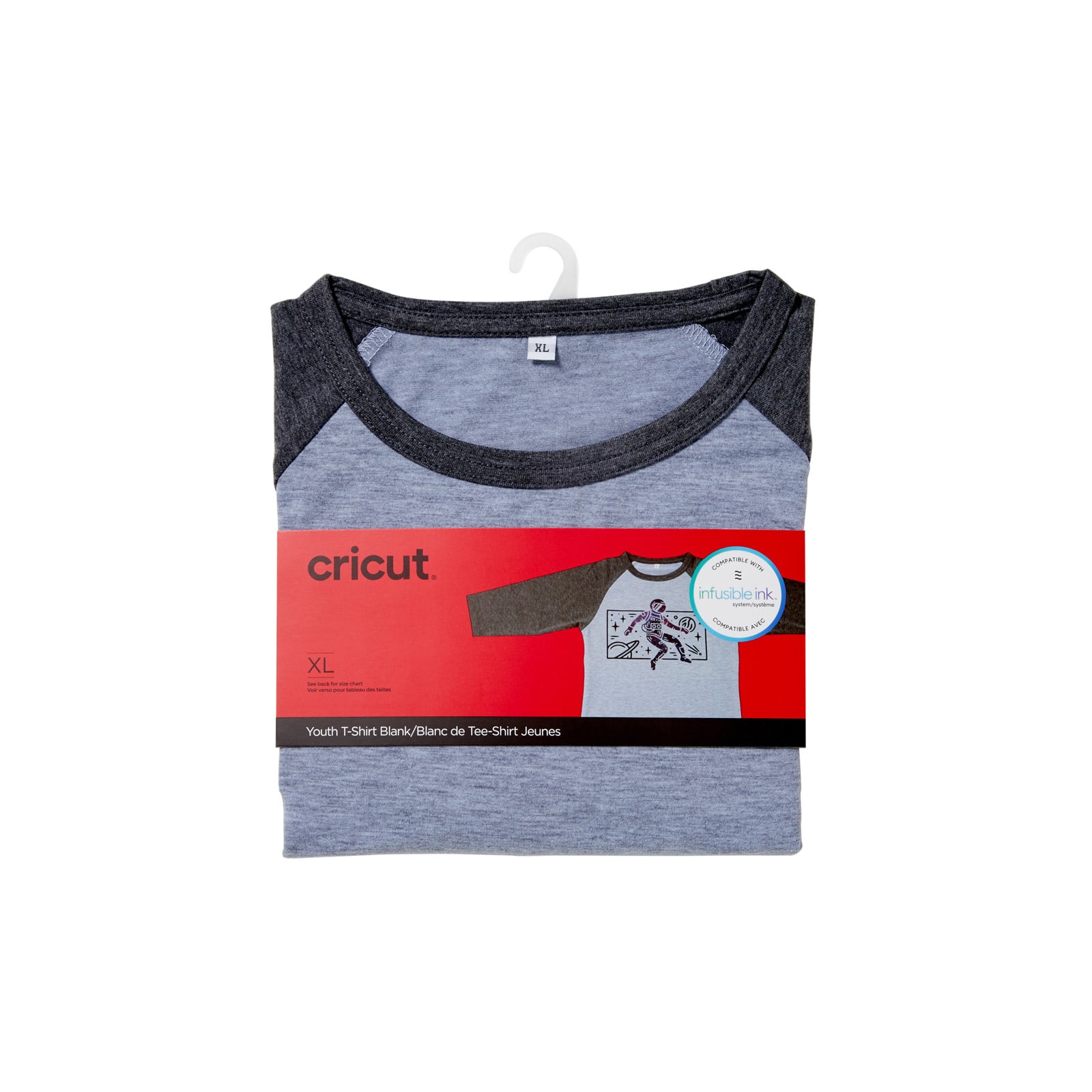 Cricut® Unisex Youth Raglan Sleeve T-Shirt Blank