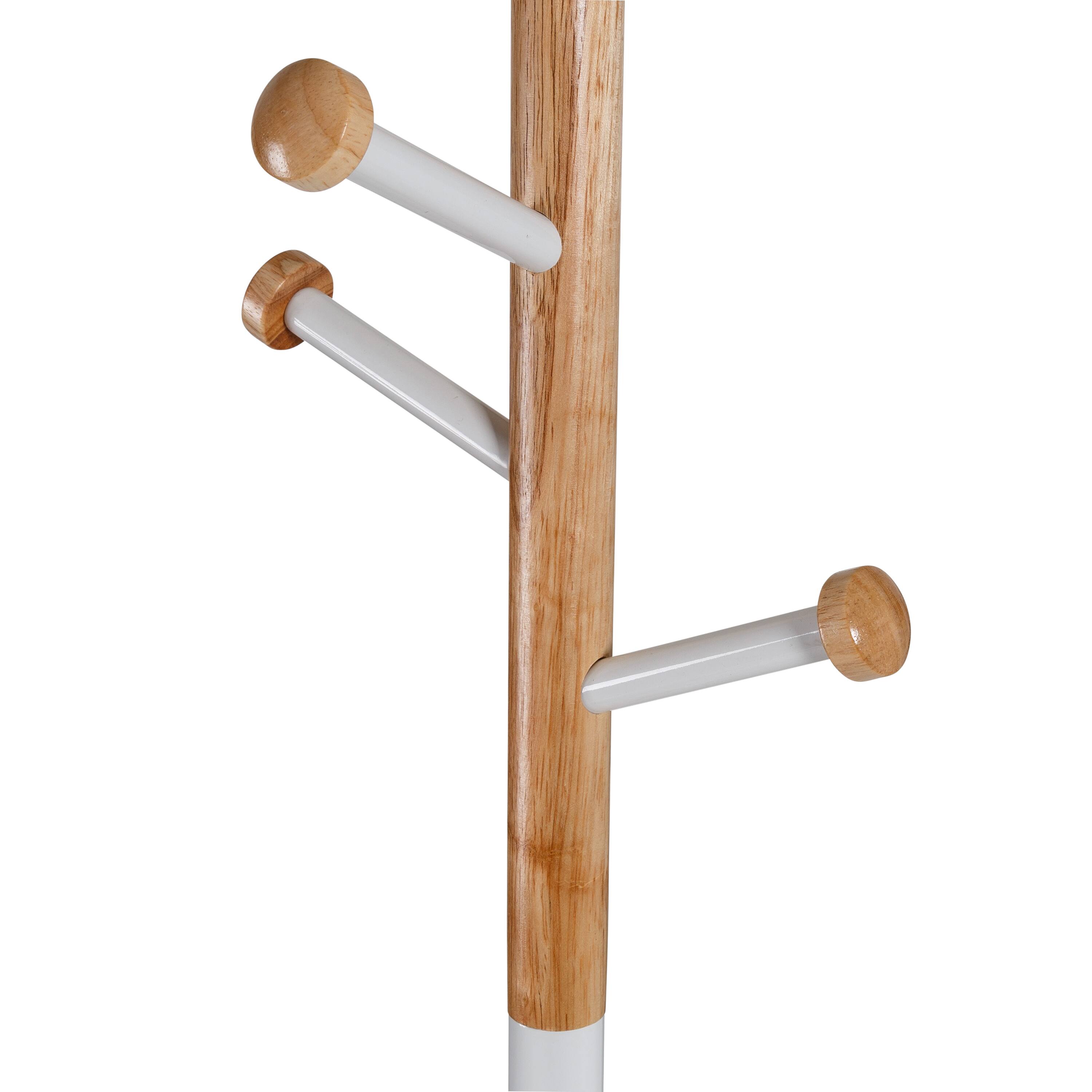 Honey Can Do 69.3" White Freestanding Corner Coat Rack