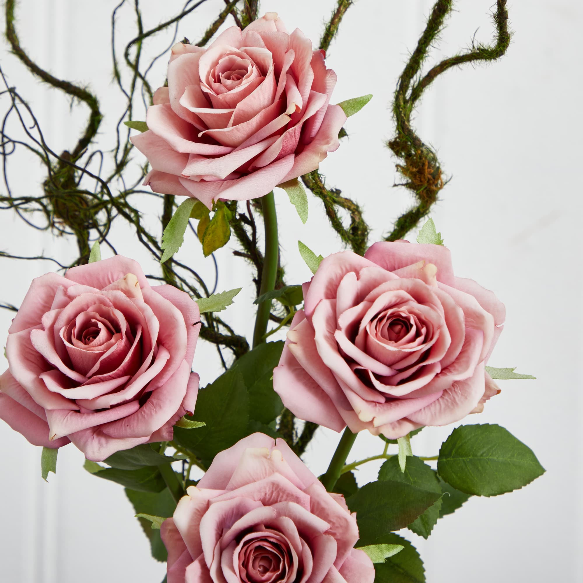 Vintage Rose Artificial Arrangement in Floral Design Pitcher