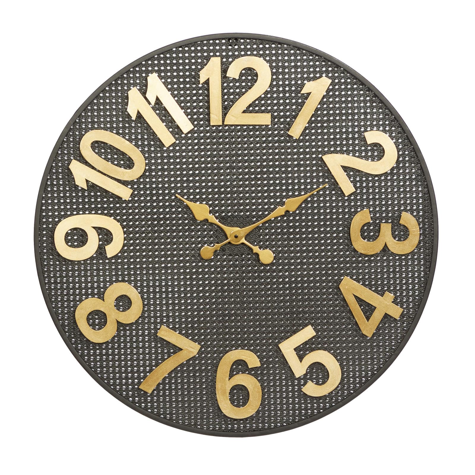 CosmoLiving by Cosmopolitan 32&#x22; Black Metal Industrial Wall Clock