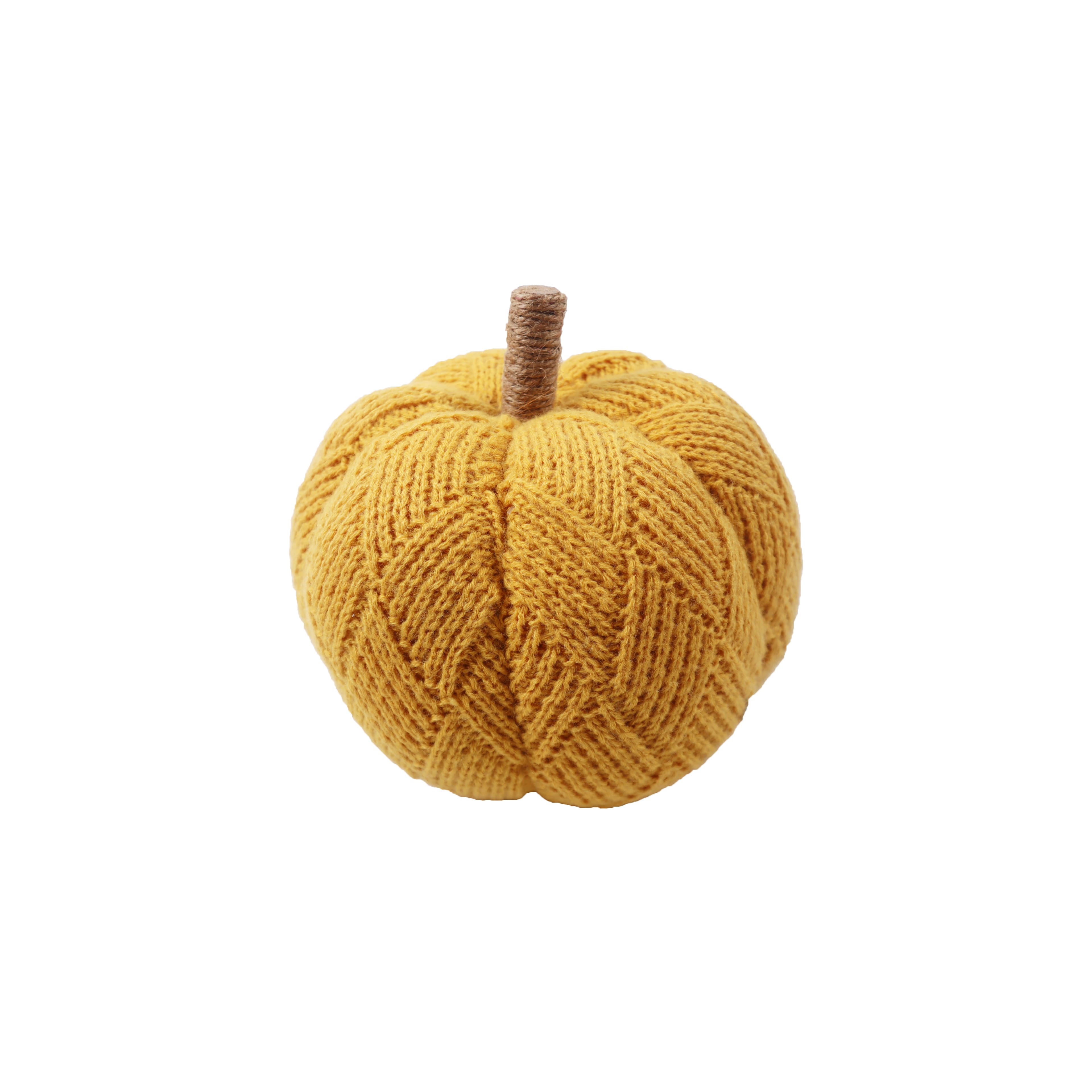 7.5&#x22; Soft Diamond Knit Pumpkin Tabletop D&#xE9;cor by Ashland&#xAE;