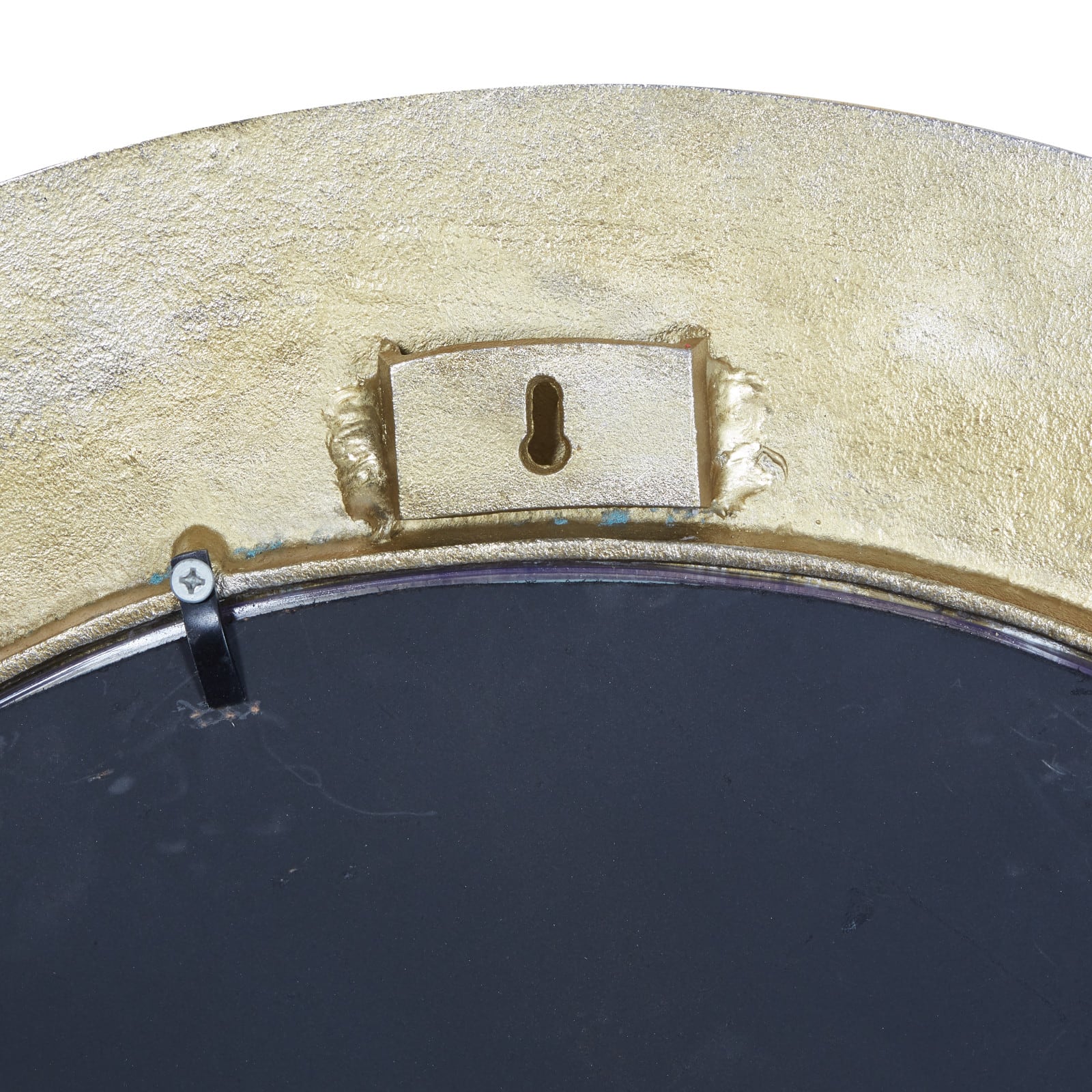 36" Gold Aluminum Contemporary Round Wall Mirror