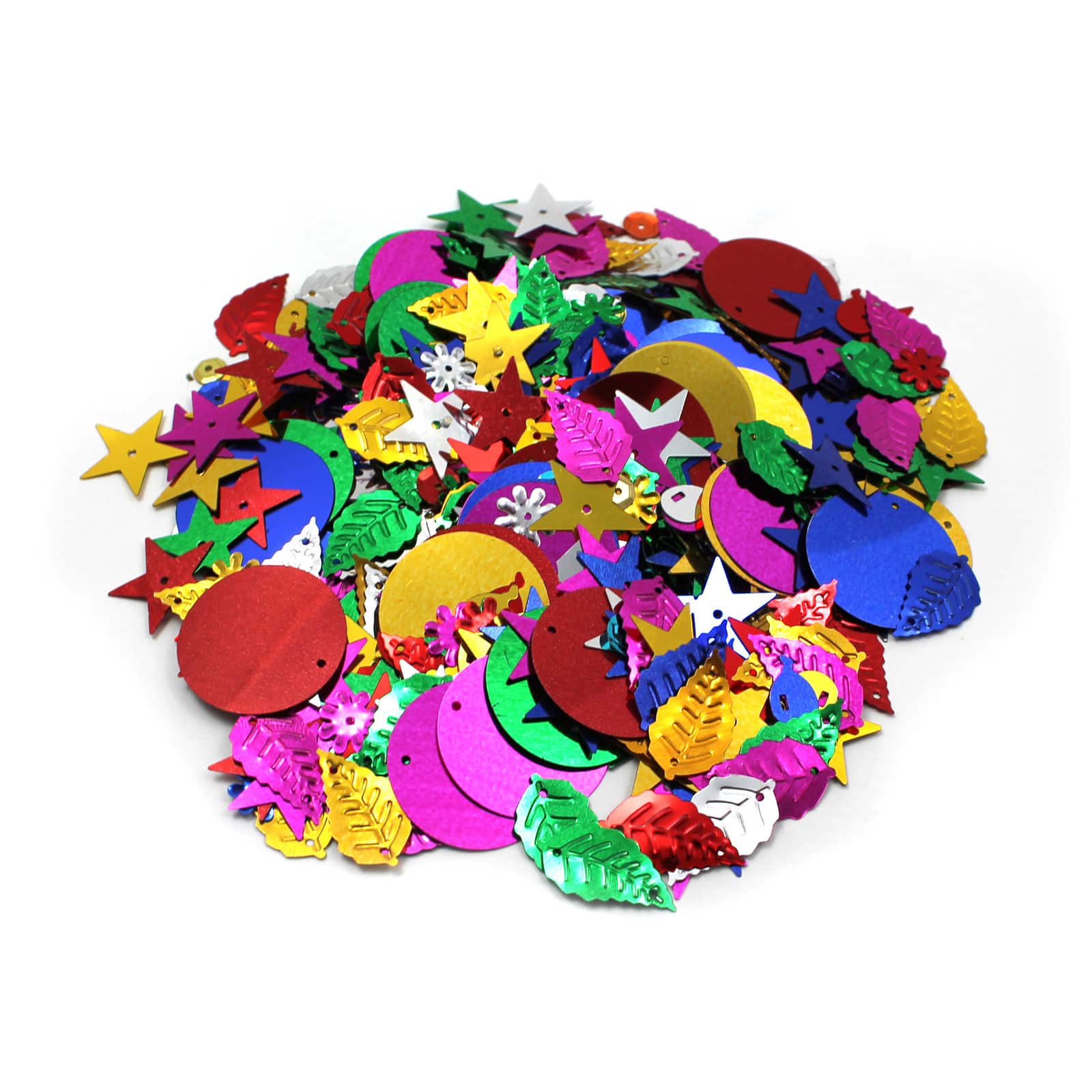 Charles Leonard Glittering Sequins with Spangles, 6 Packs of 4oz.