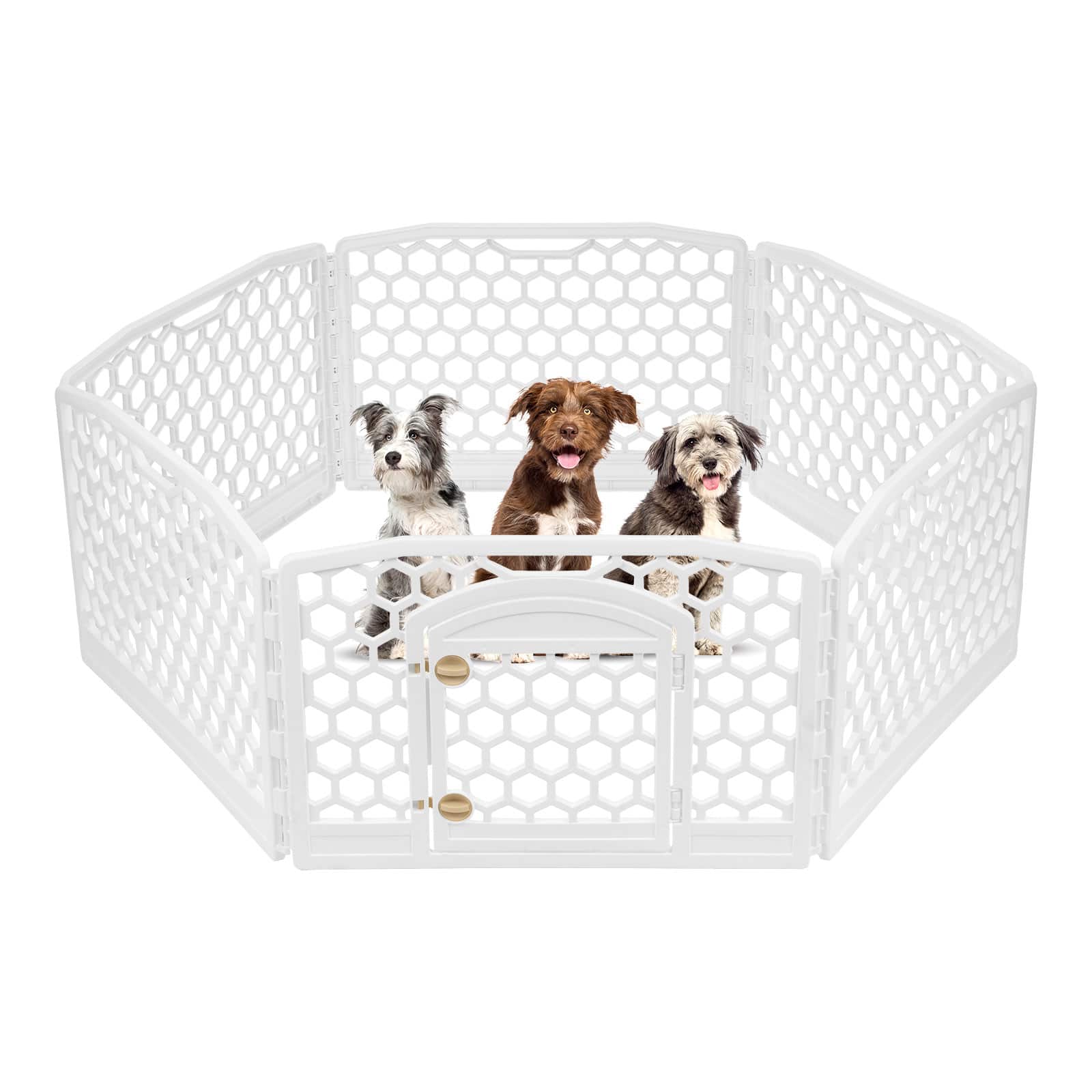 Iris&#xAE; 6-White Panel Pet Playpen