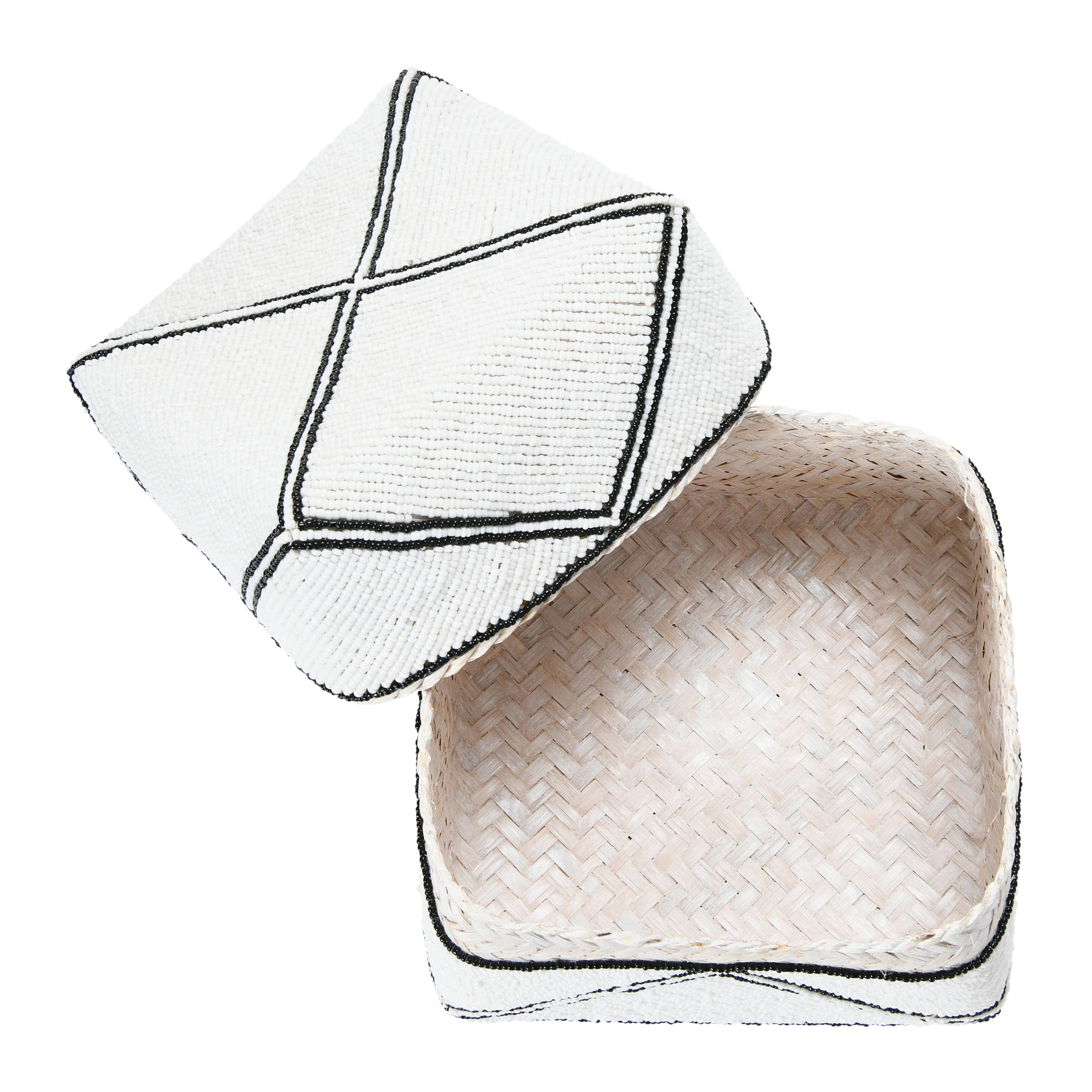 Hello Honey® Black & White Bamboo Containers with Lids Set, 2ct.