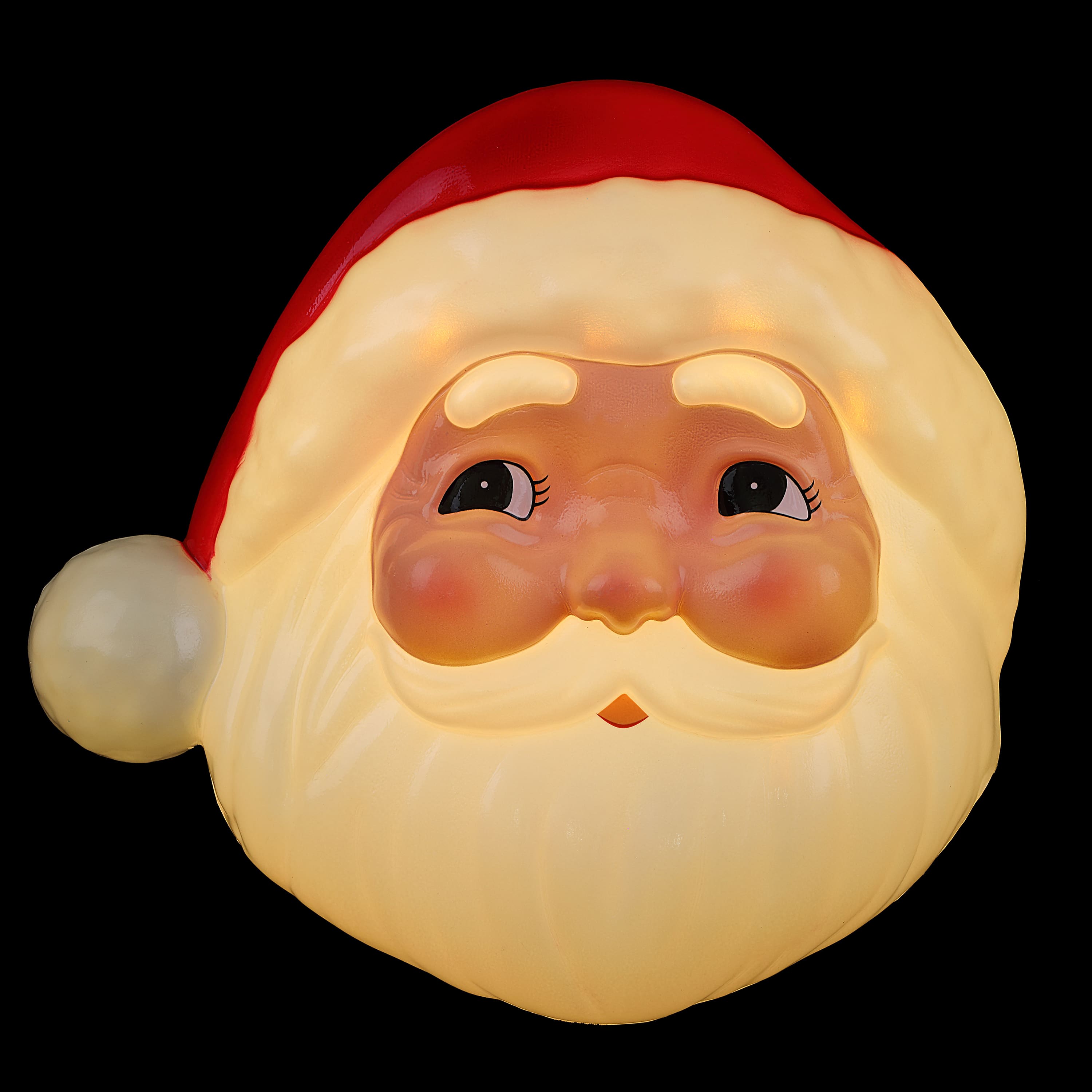 Mr. Christmas 12&#x22; Santa Blow Mold Lit Tree Topper