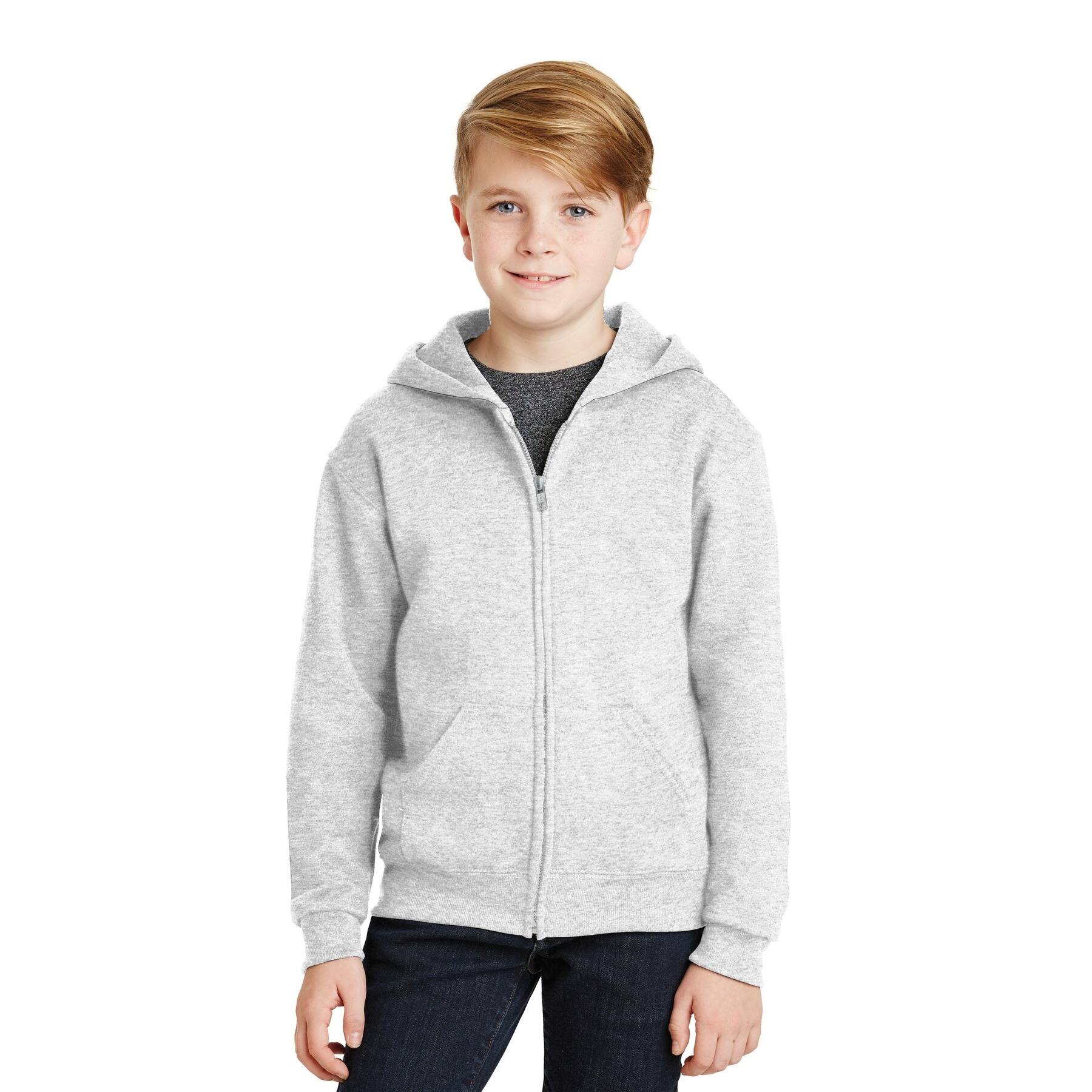 JERZEES® NuBlend® Youth Full-Zip Hooded Sweatshirt
