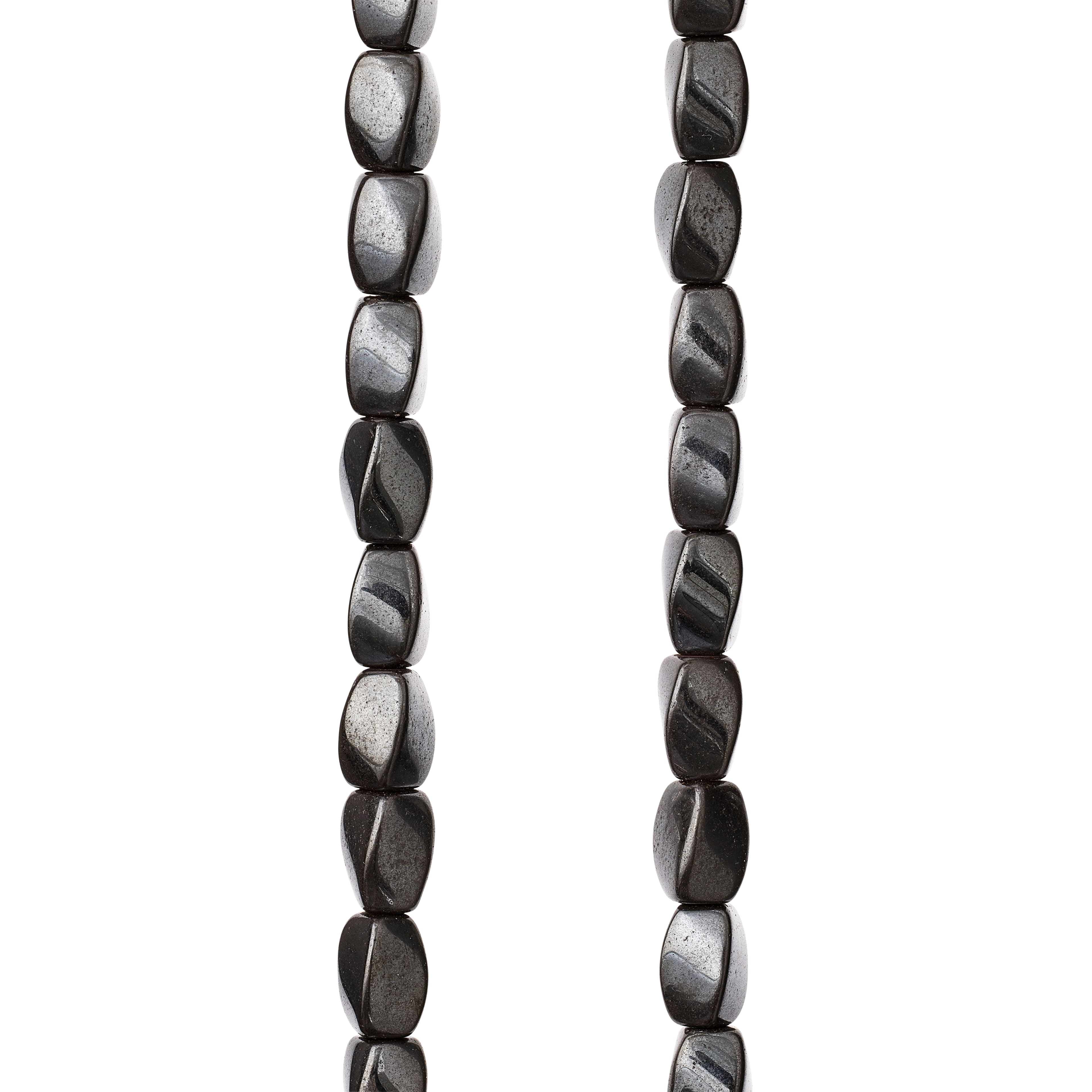 Silver Hematite Magnetic Twist Beads, 8mm by Bead Landing™