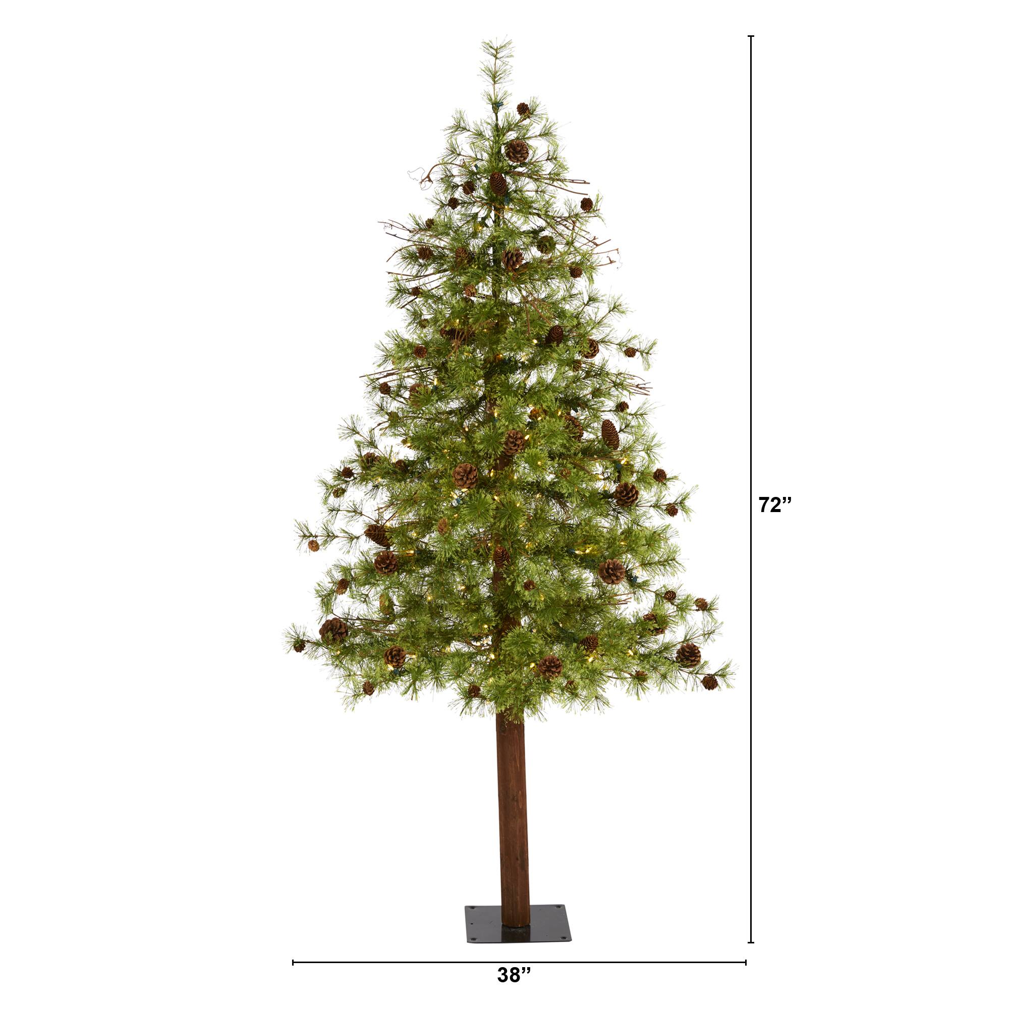 6ft. Pre-Lit Wyoming Alpine Artificial Christmas Tree, Clear LED Lights