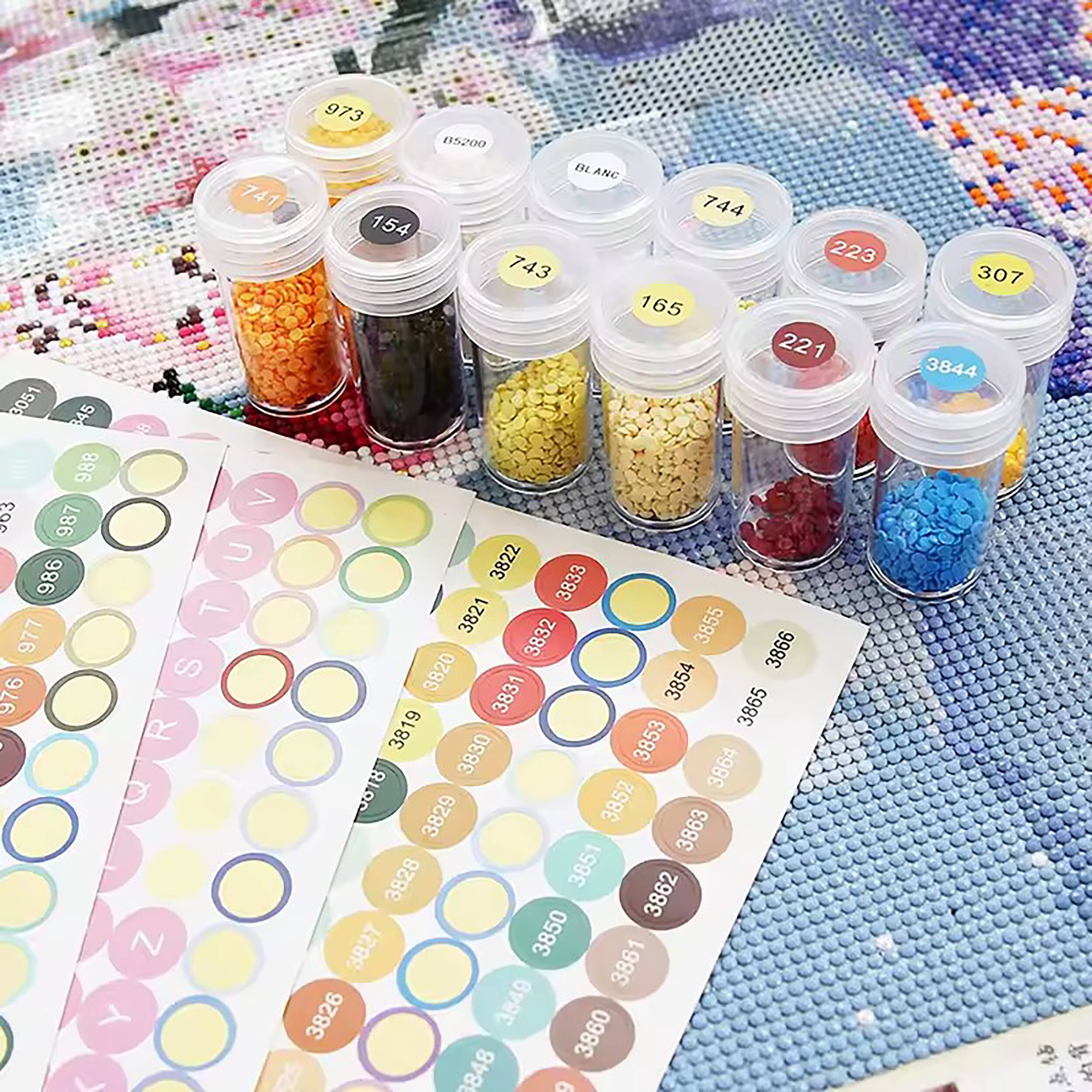 Sparkly Selections Diamond Painting DMC, Blank Stickers &#x26; Heart Wax Set