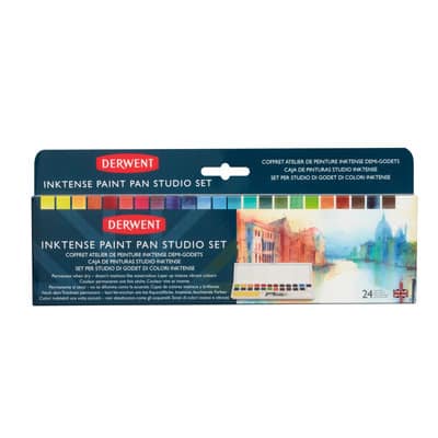 Derwent Inktense Paint Pan Set, 24-Colors