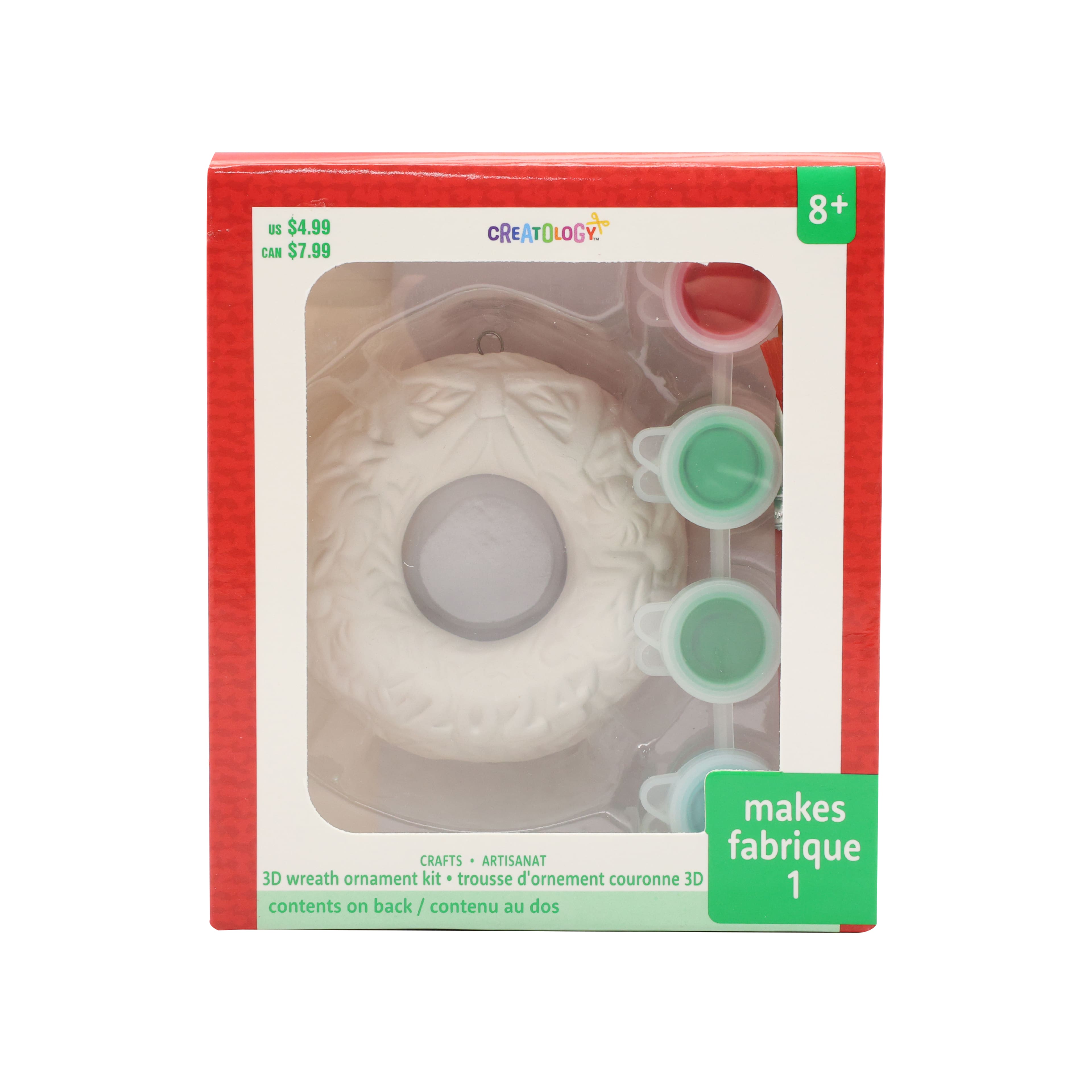 Christmas 3D Wreath Ceramic Ornament Kit by Creatology&#x2122;