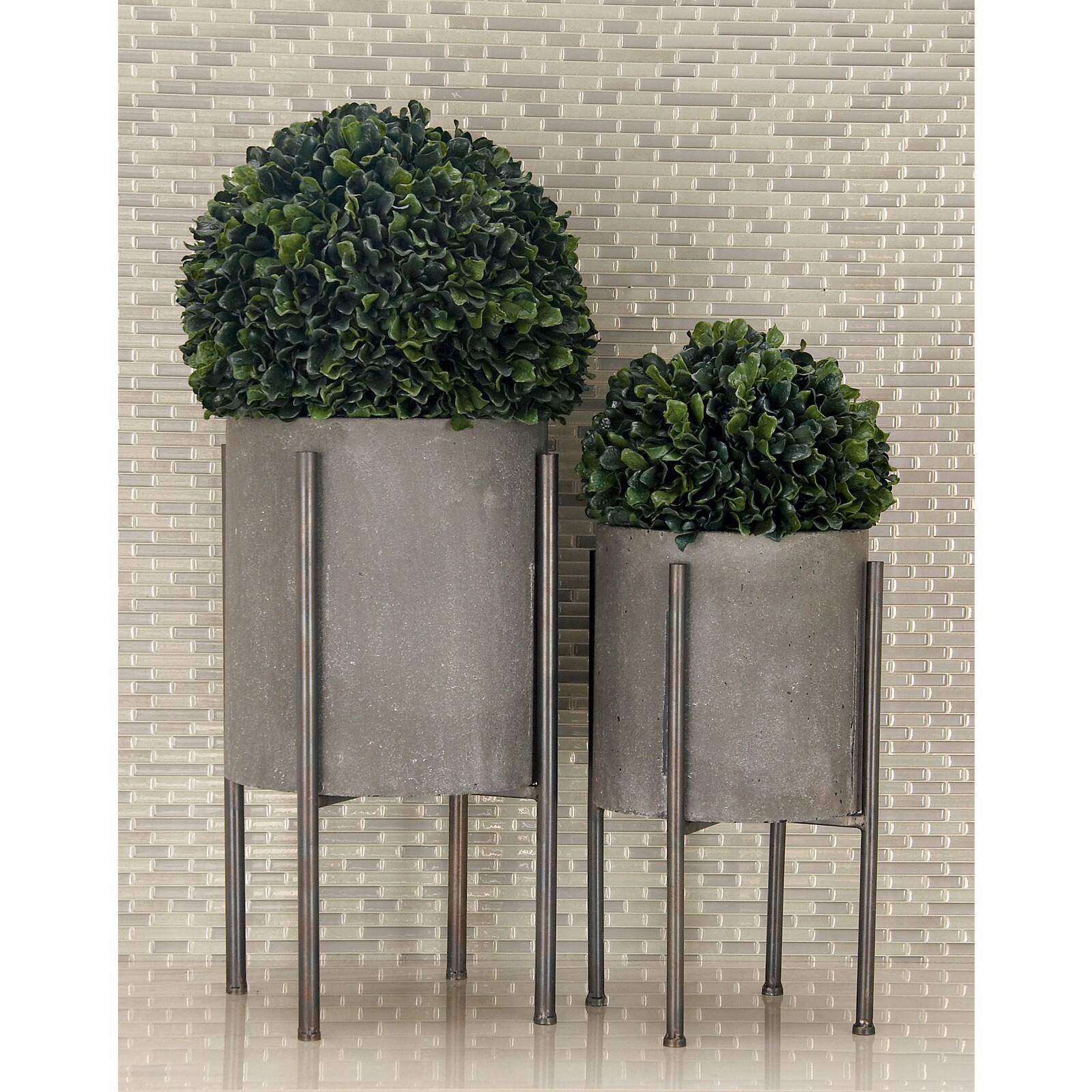 Modern Metal Planter Set