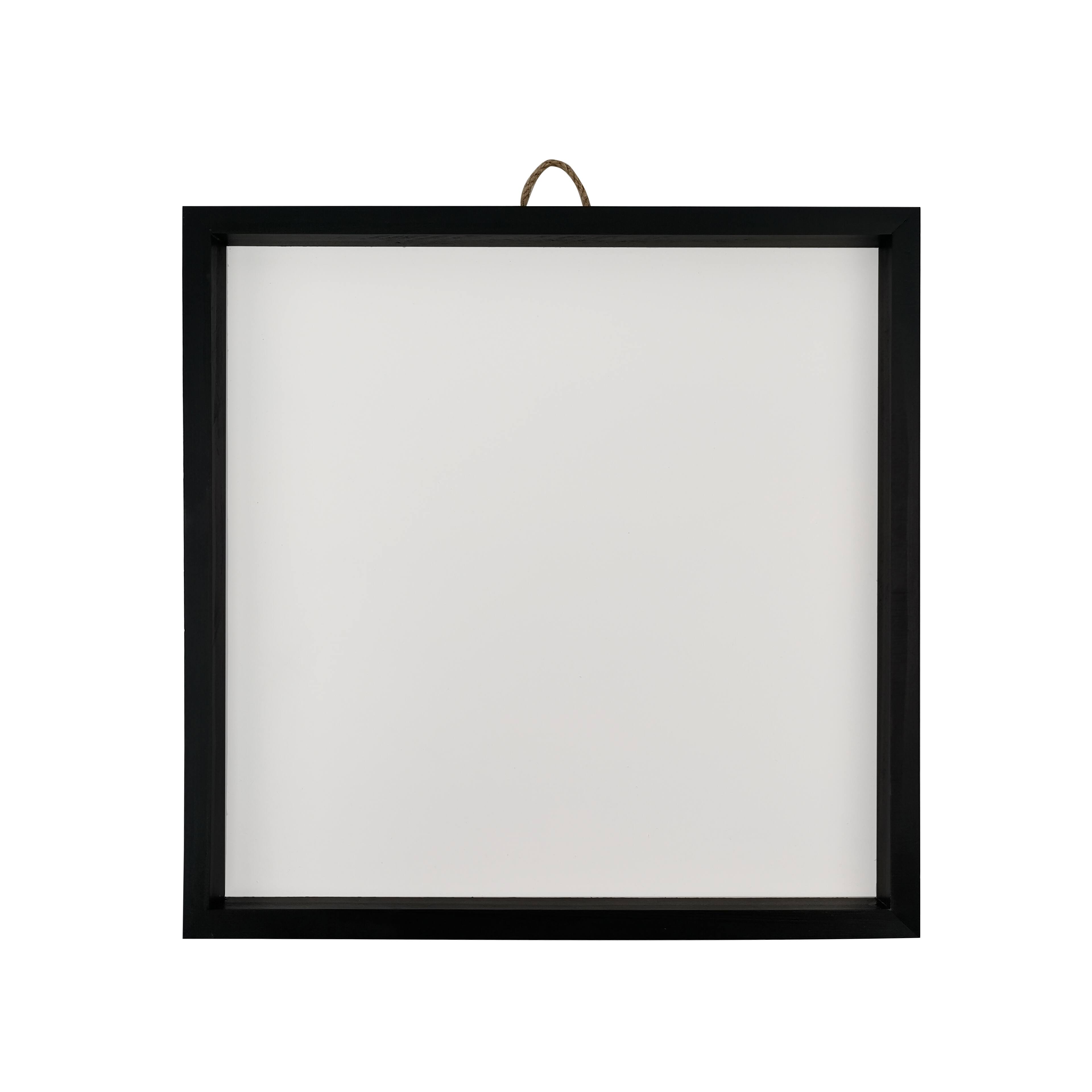 12" x 12" White Plaque with Black Wood Frame by Make Market®