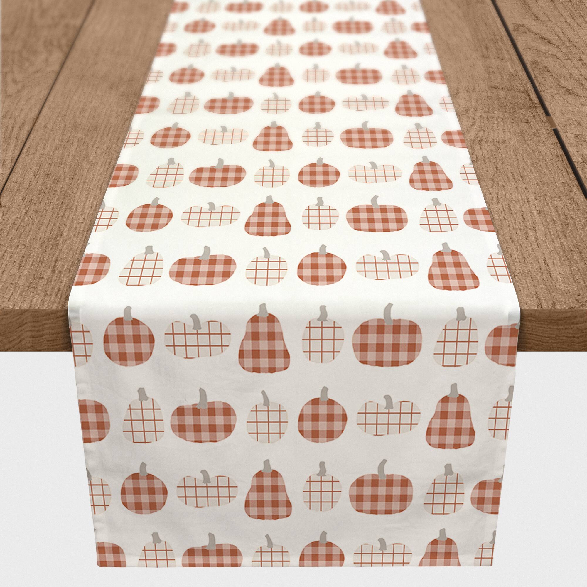 72" Patch Pumpkins Polyester Twill Table Runner