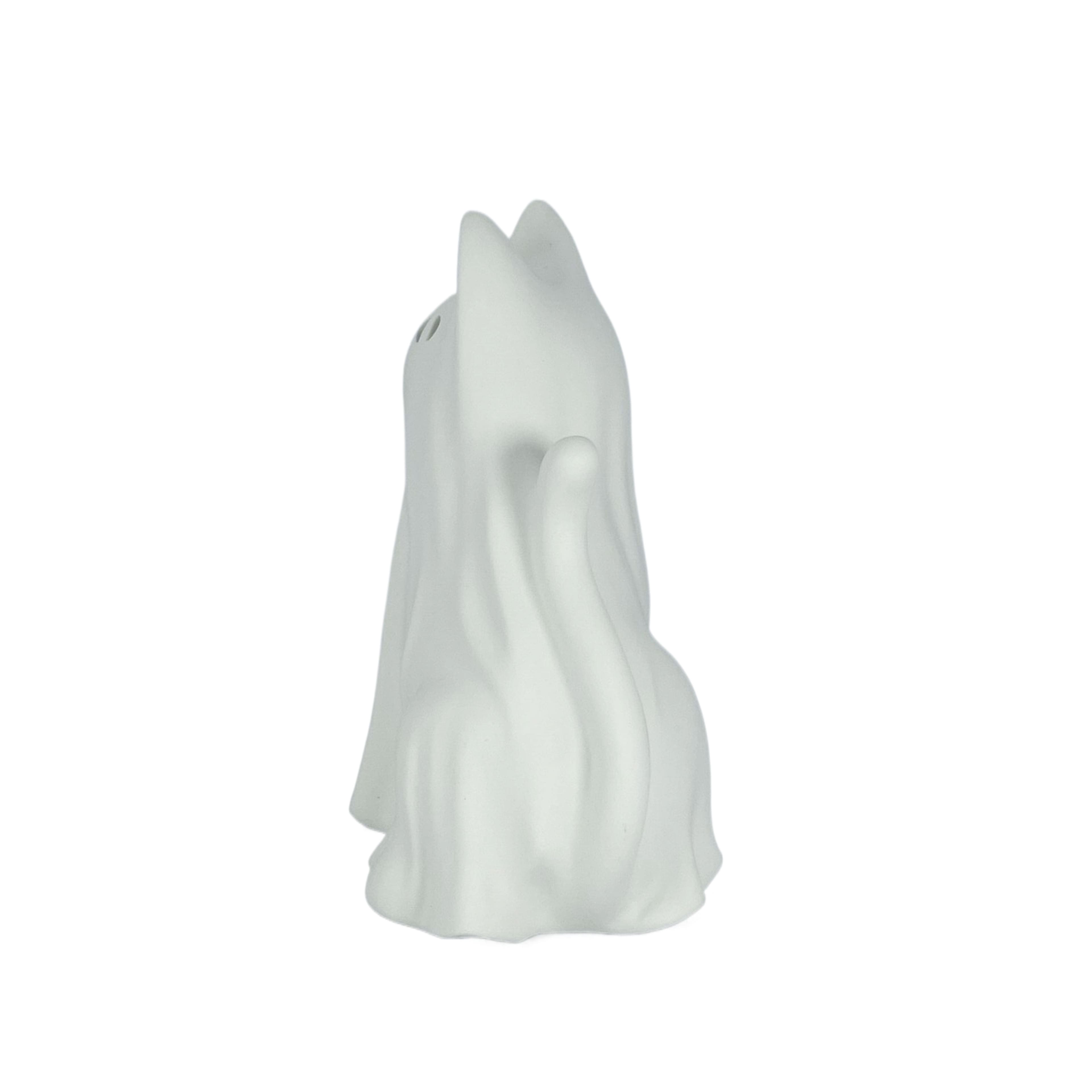 6.75" DIY Ceramic LED Cat Ghost Décor by Make Market®