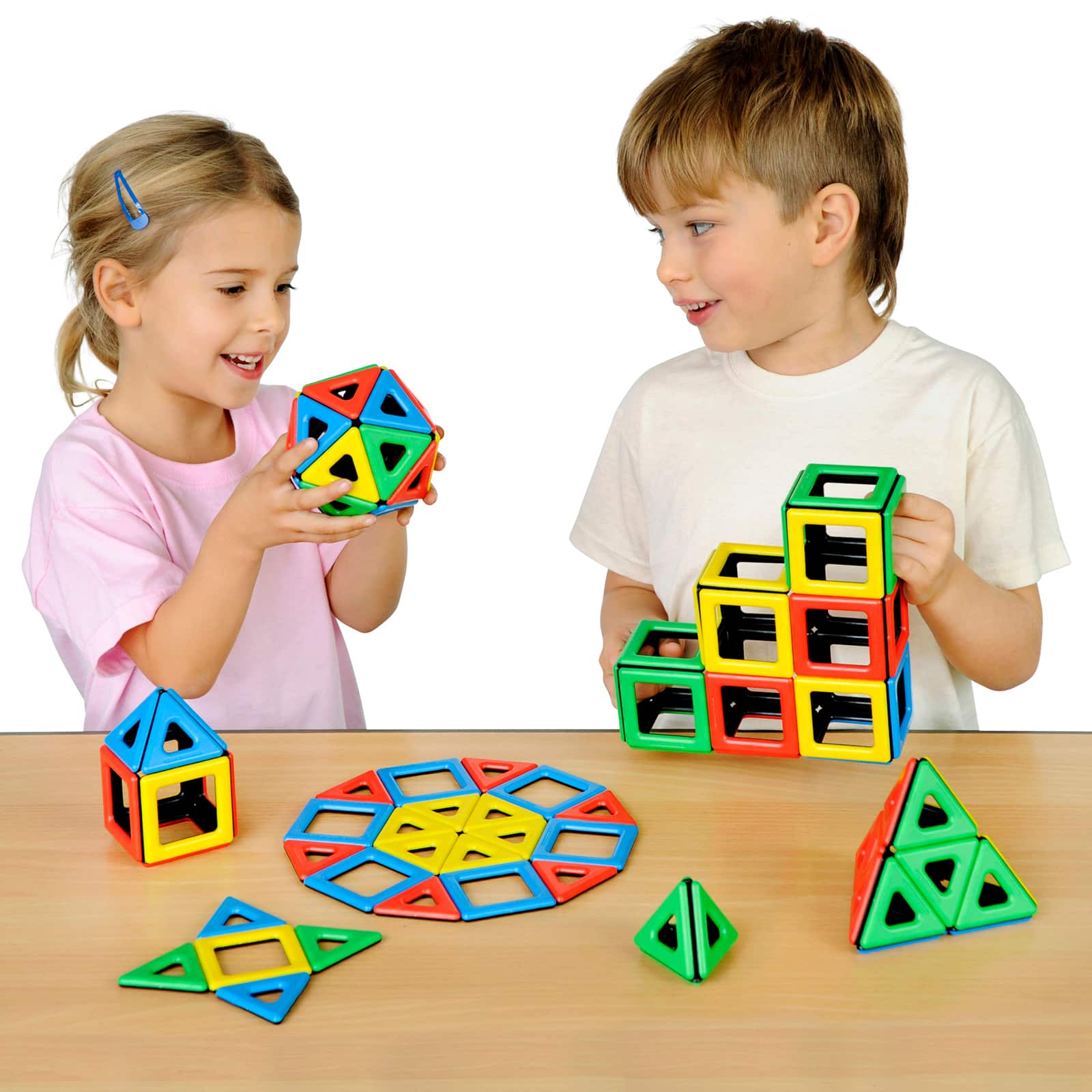 Polydron&#xAE; Magnetic Squares &#x26; Triangles Class Set, 96ct.