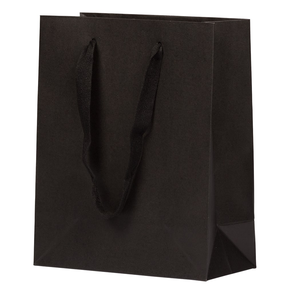 JAM Paper Medium Black Matte Heavy Duty Kraft Gift Bags, 3ct.