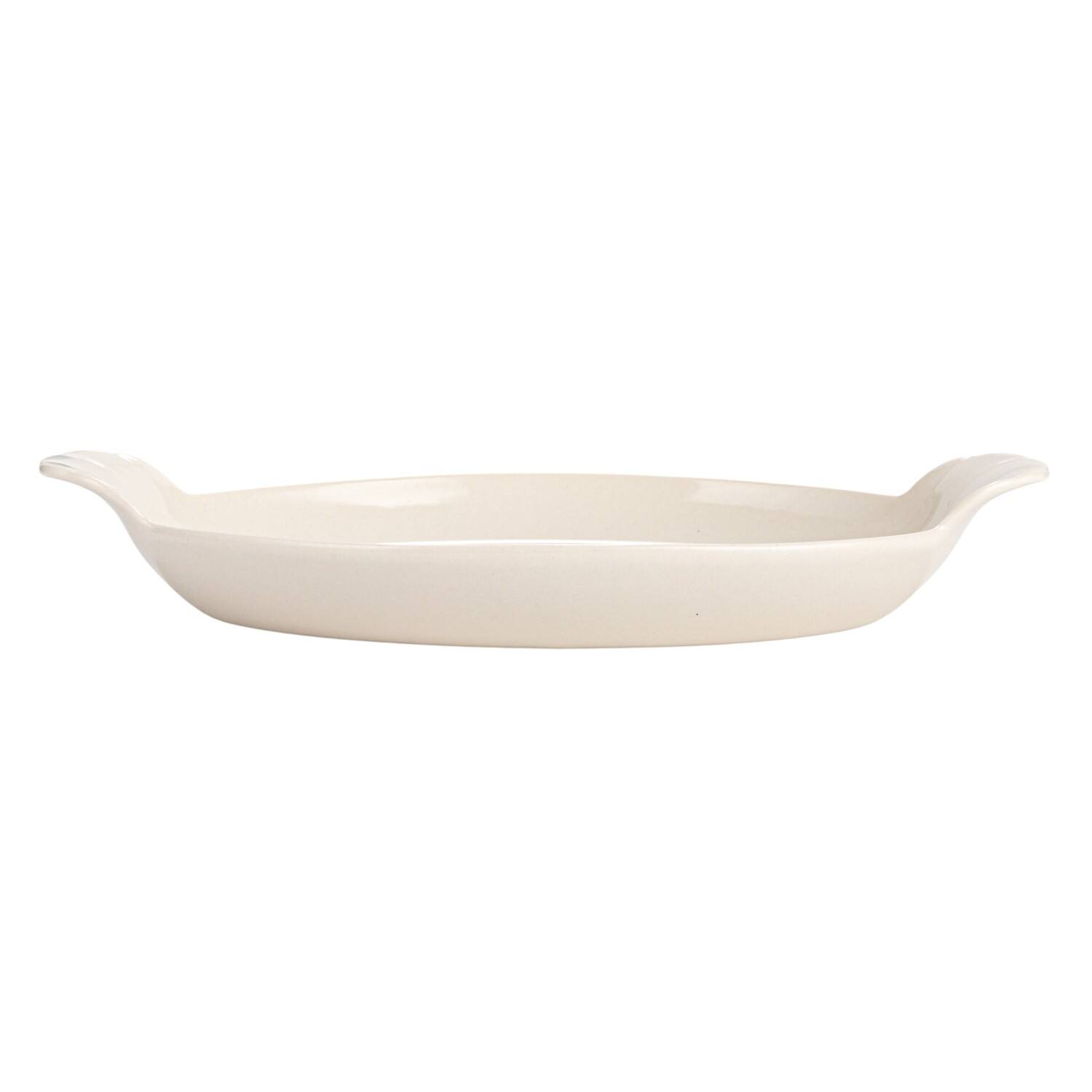 Hello Honey&#xAE; 10&#x22; White Stoneware Trays with Handles, 4ct.
