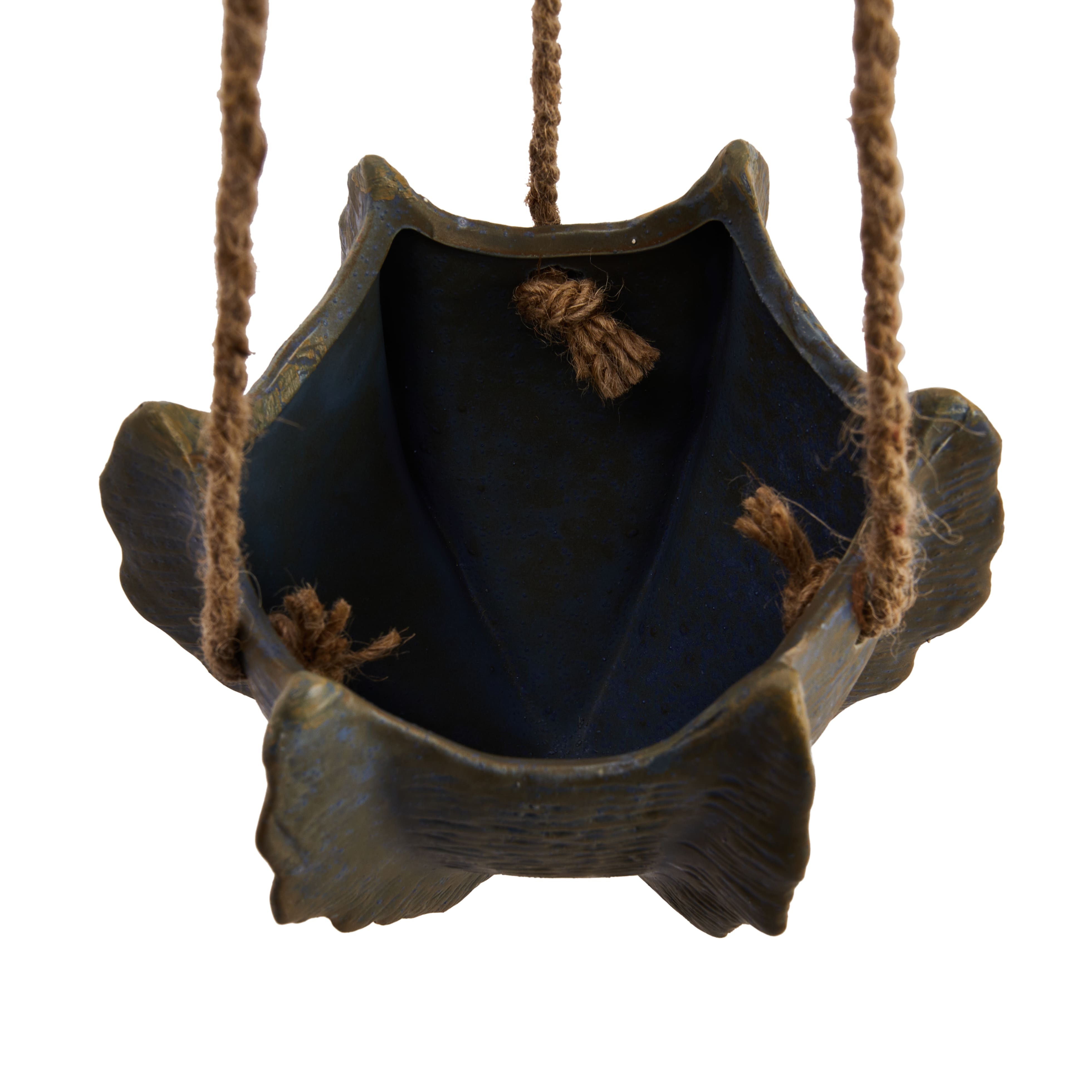 Hello Honey&#xAE; 6&#x22; Multicolor Hanging Stoneware Cactus Shaped Planter with Rope