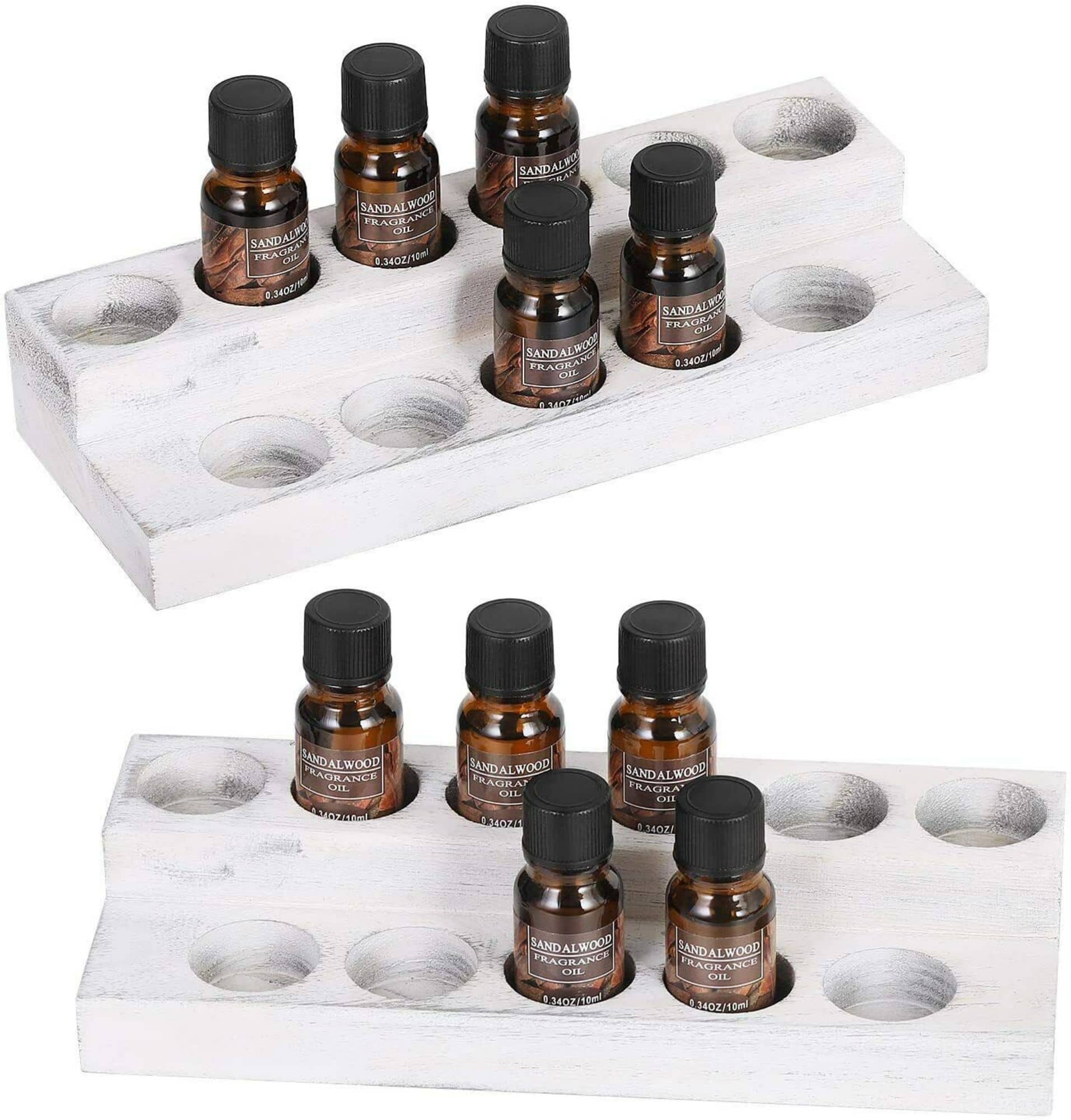 NEX&#x2122; 2-Tier White Wooden Essential Oils Display Holder, 2ct.