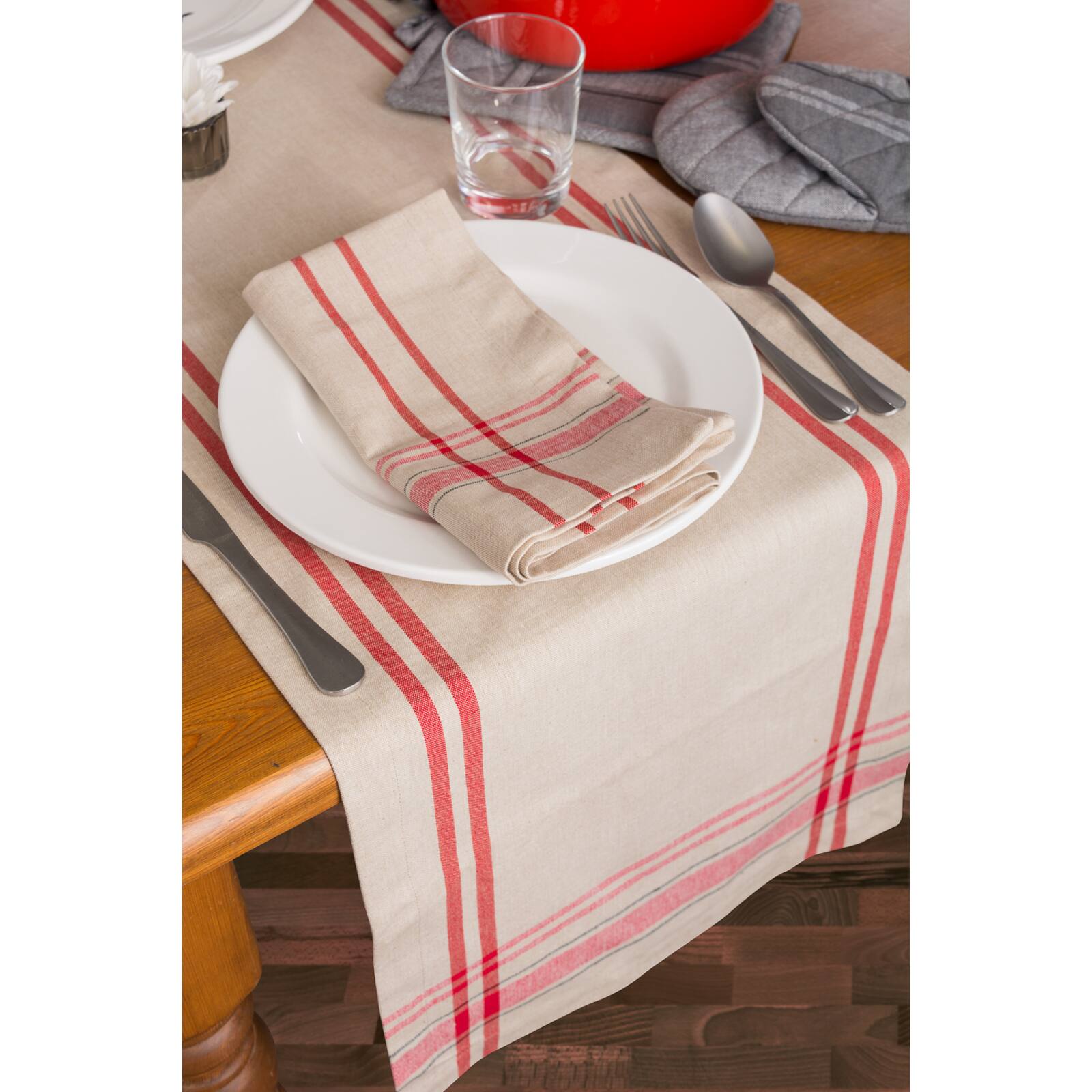 DII&#xAE; 108&#x22; French Stripe Table Runner