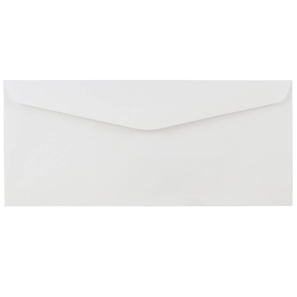 JAM Paper 4&#x22; x 9.5&#x22; White Commercial Window Envelope, Bulk