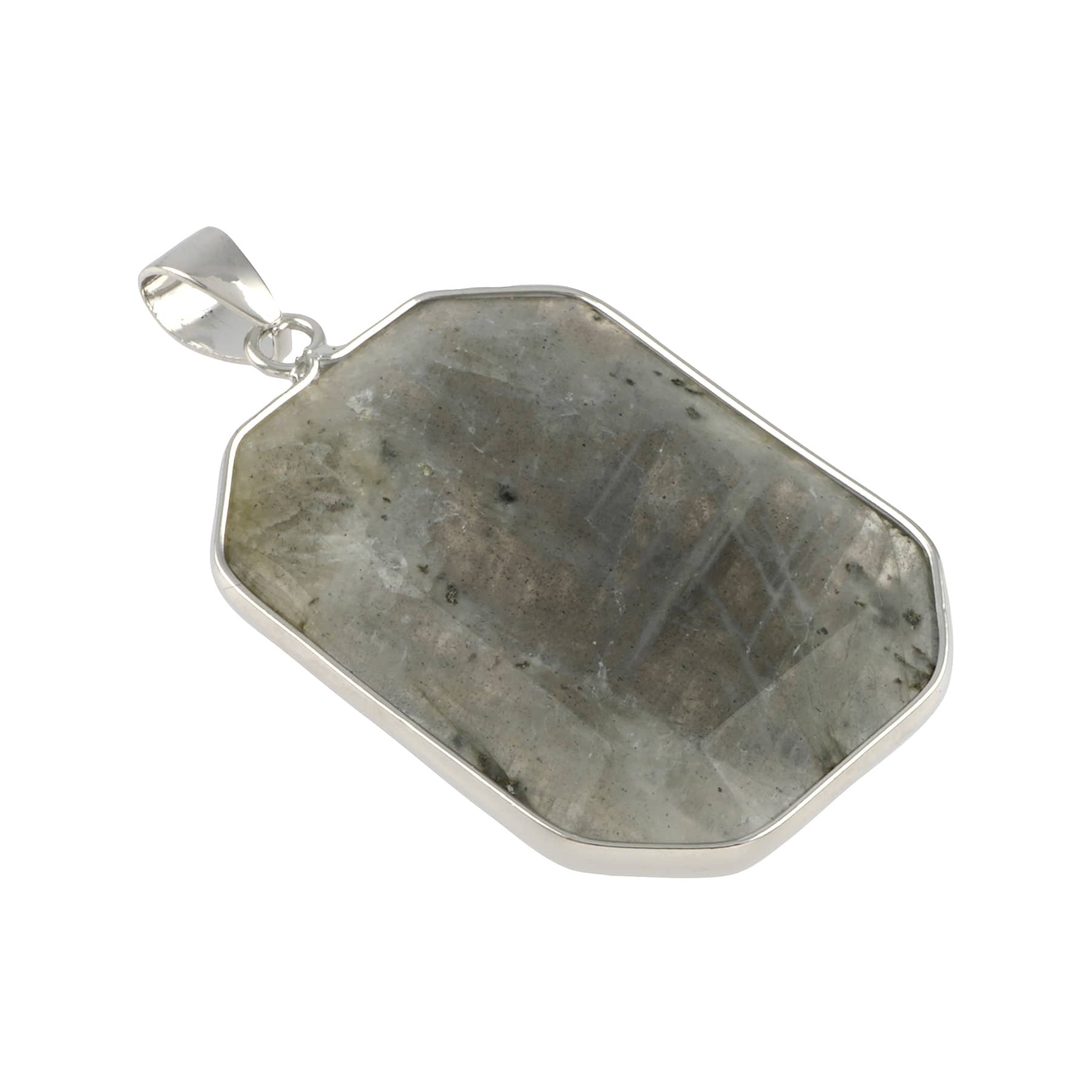12 Pack: Faceted Labradorite Rectangle Pendant by Bead Landing™