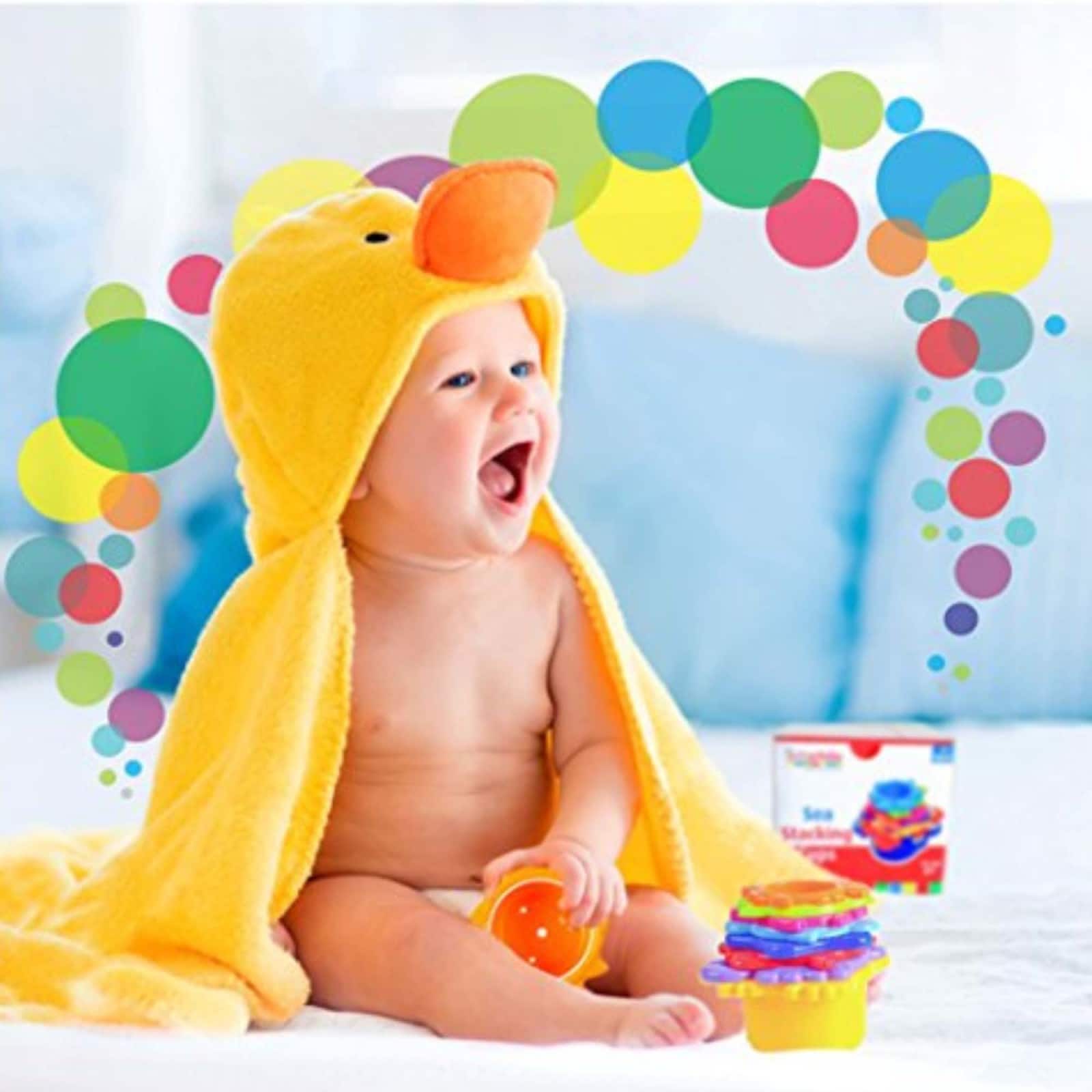 Extasticks Beautiful Colored Stacking Cups with Sea Animals