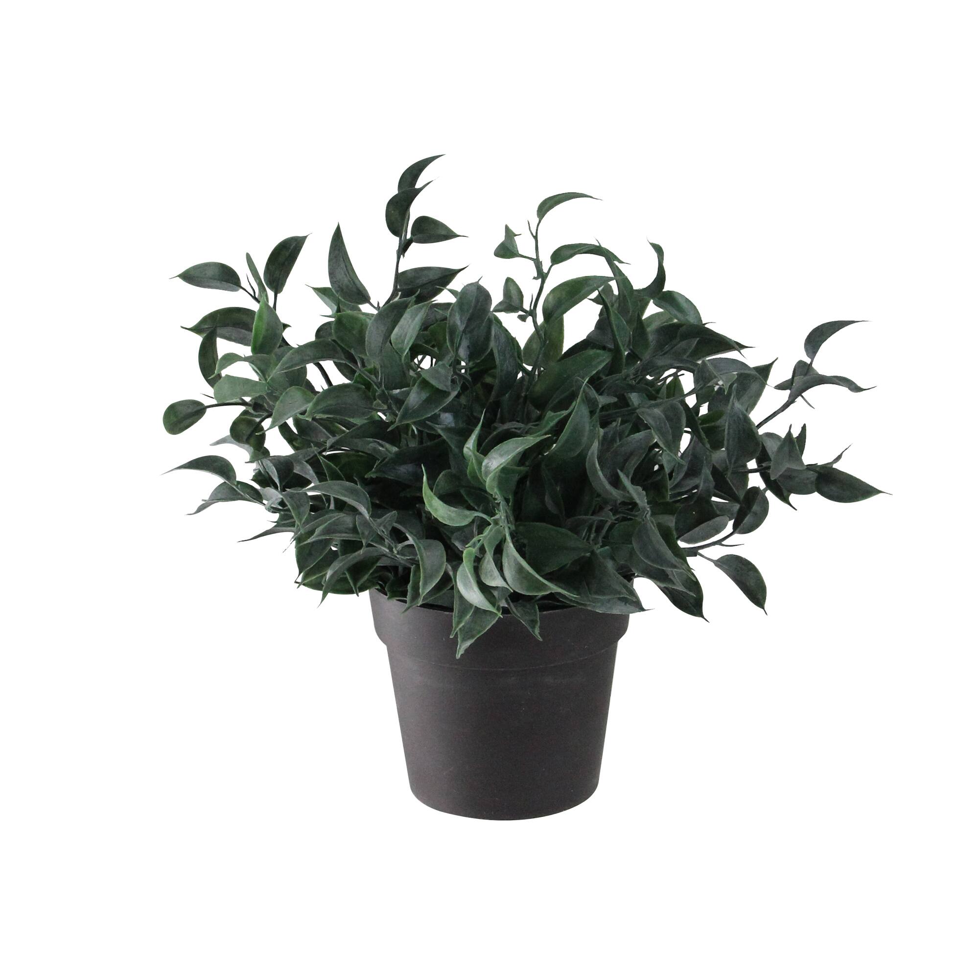 9.5" Decorative Artificial Greenery in Brown Pot
