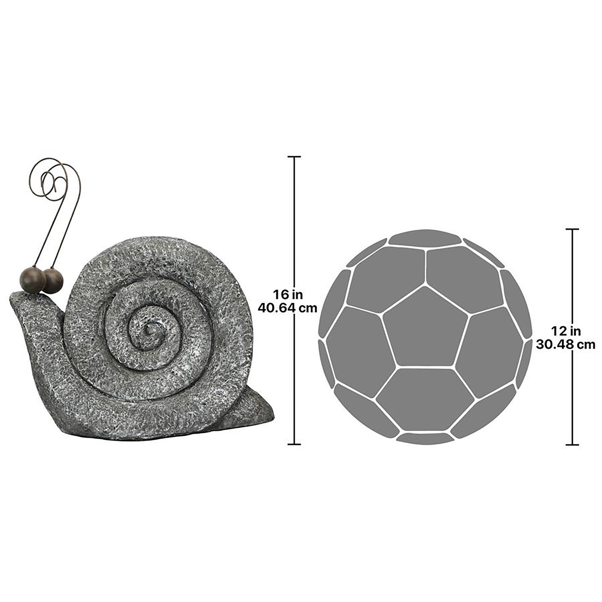 Design Toscano&#xAE; 16&#x22; Medium At a Snail&#x27;s Pace Garden Gastropod Statue