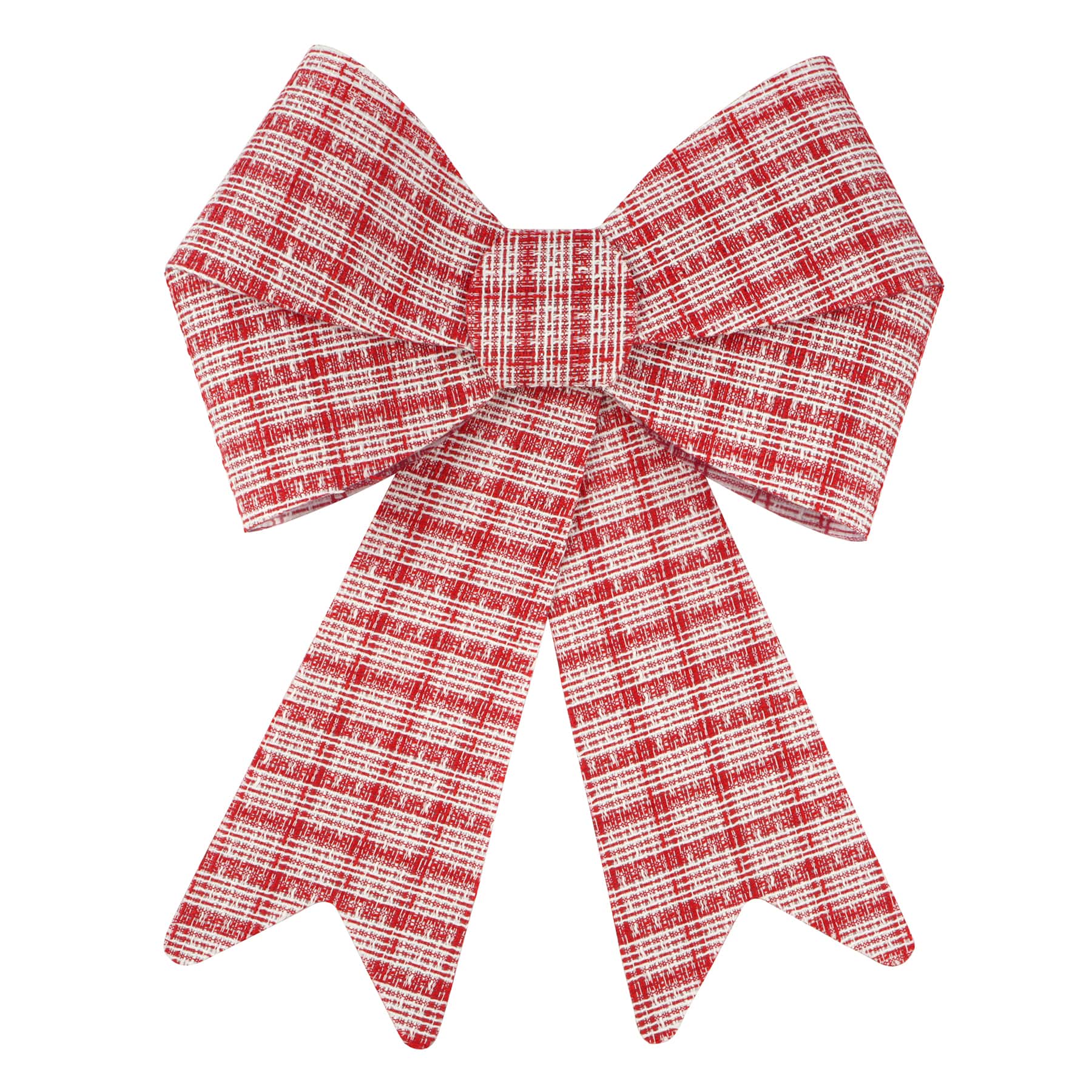 18" Red & White Knit Tree Bow by Celebrate It®