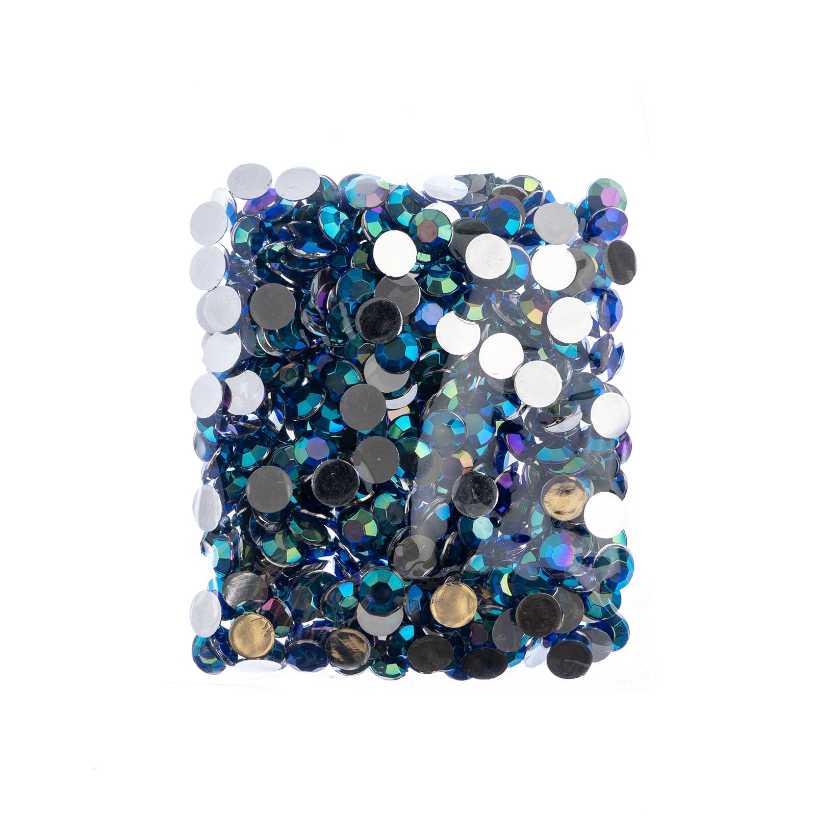 John Bead Acrylic Round Flat Back Rhinestones, 10mm